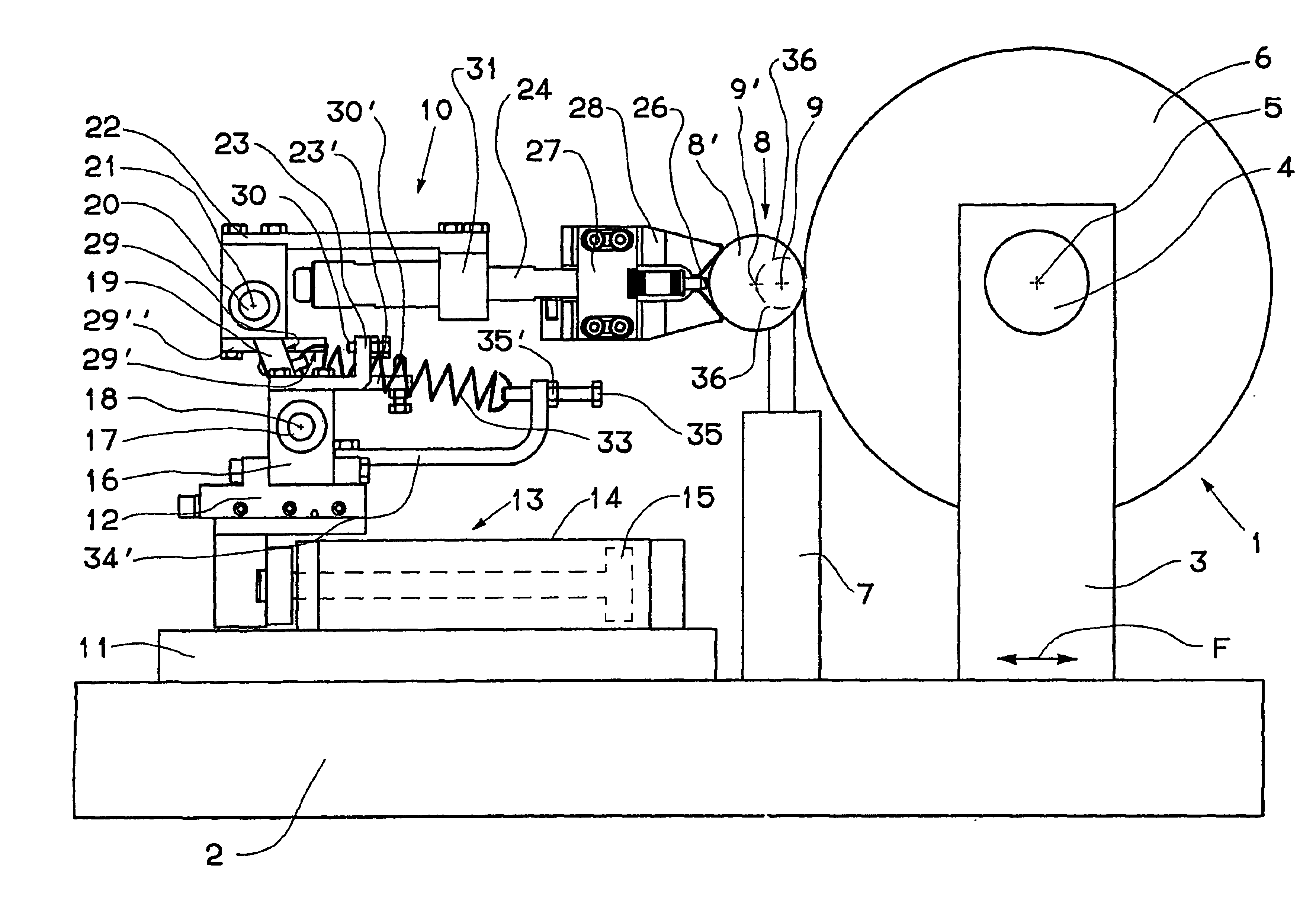 Apparatus for the diameter checking of eccentric portions of a mechanical piece in the course of the machining in a grinding machine