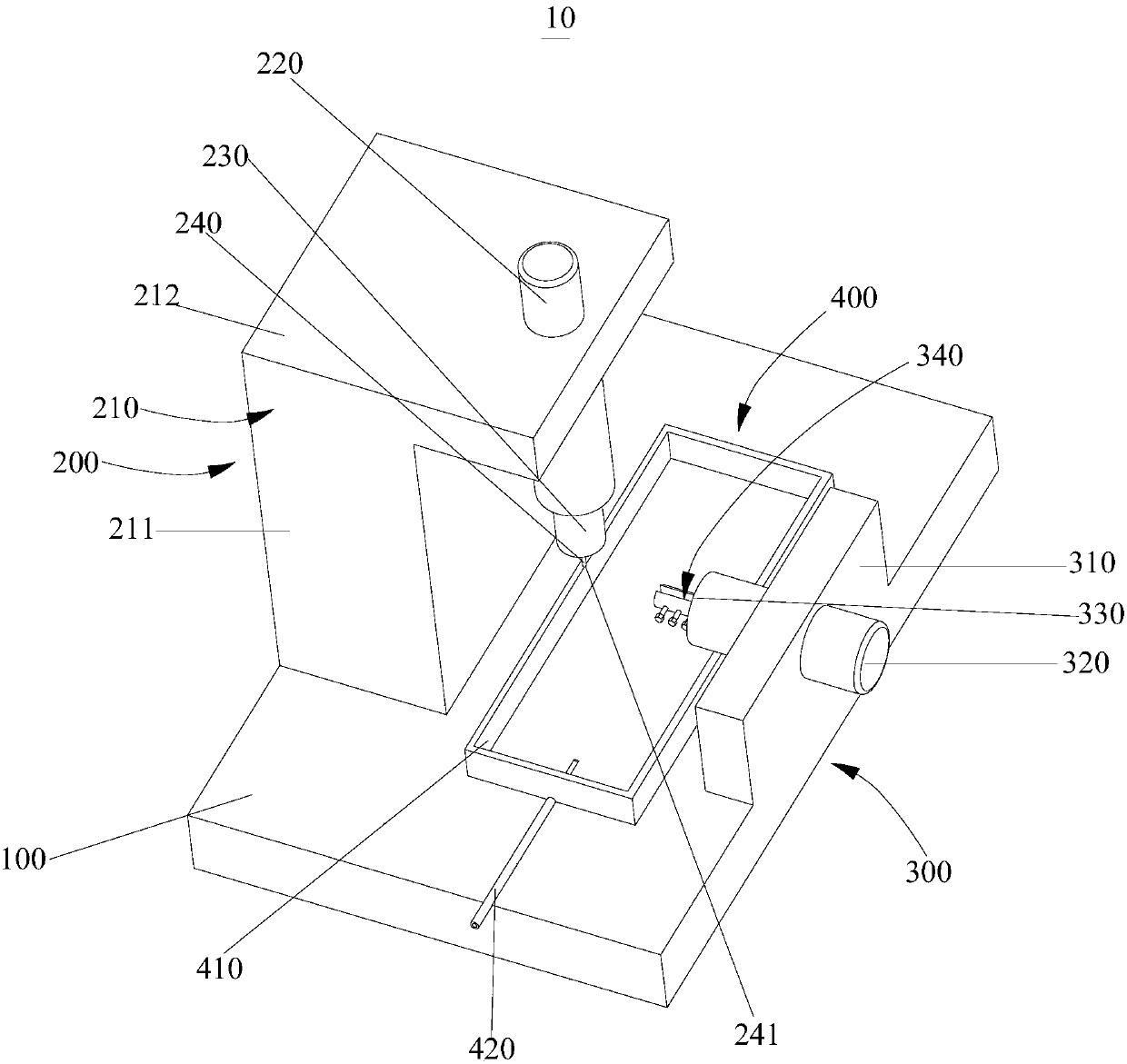 Dispensing device with positioning component