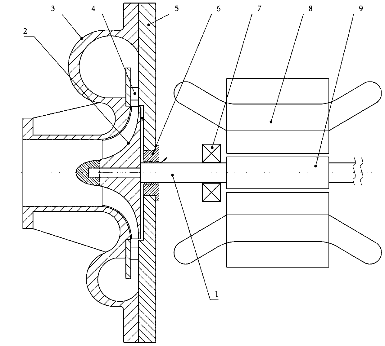 Centrifugal compressor and air blower driven by high-speed motor