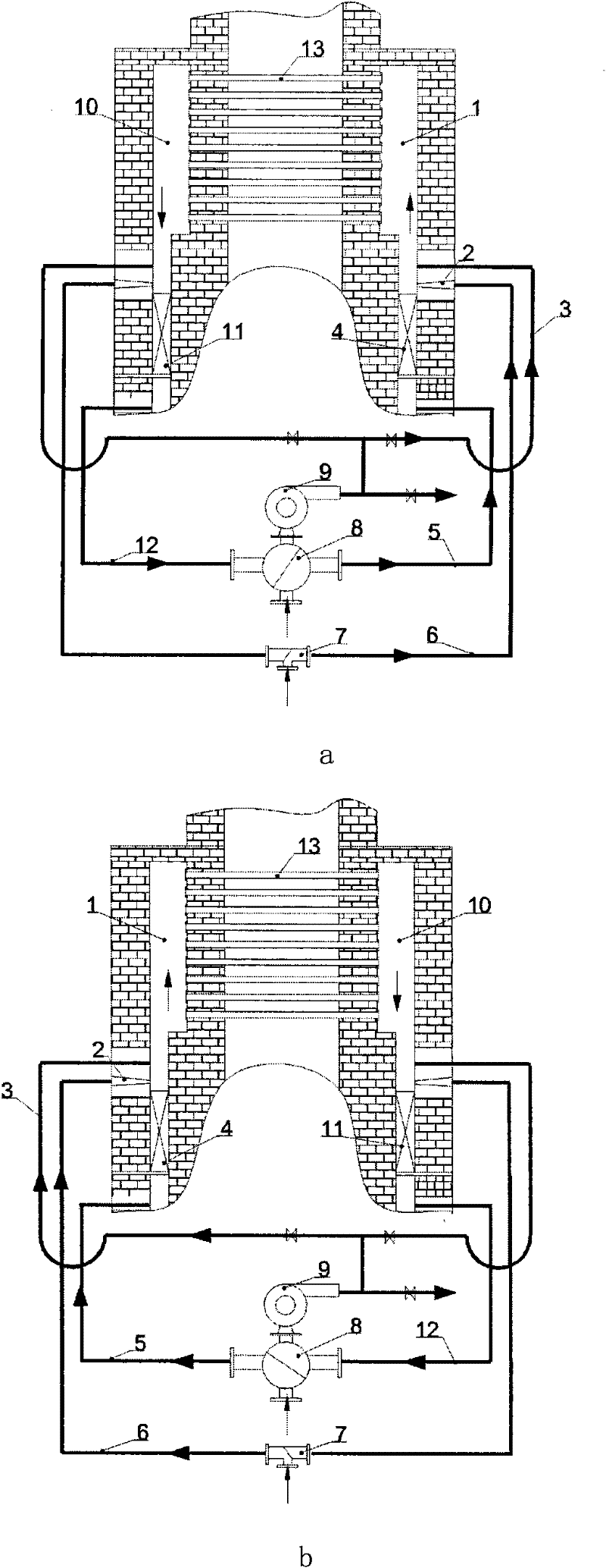 Oil shale dry-wet mixing method dry distillation technology and heat accumulating type external firing shale oven