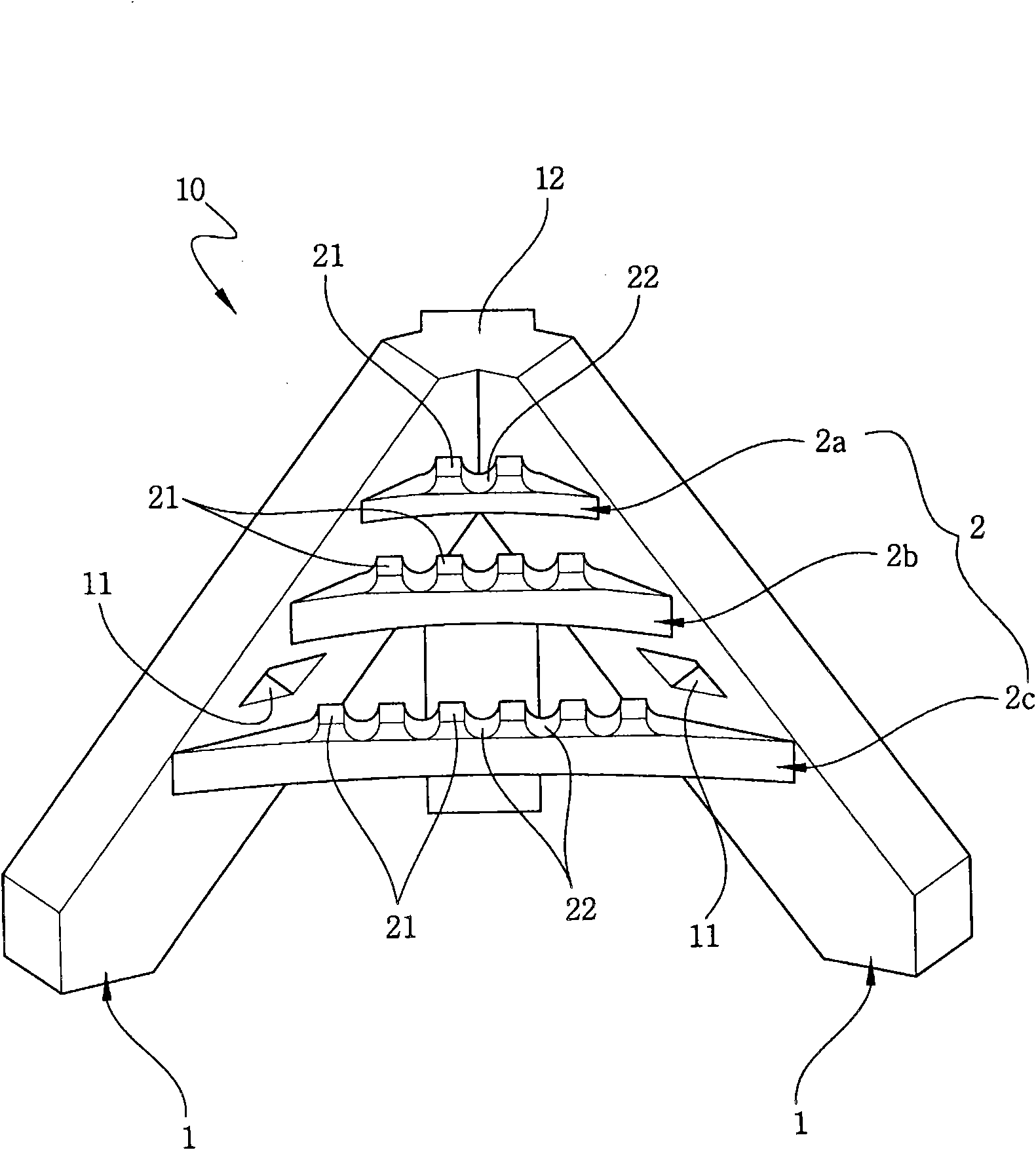 Tripod-type artificial reef for a seaweed forest