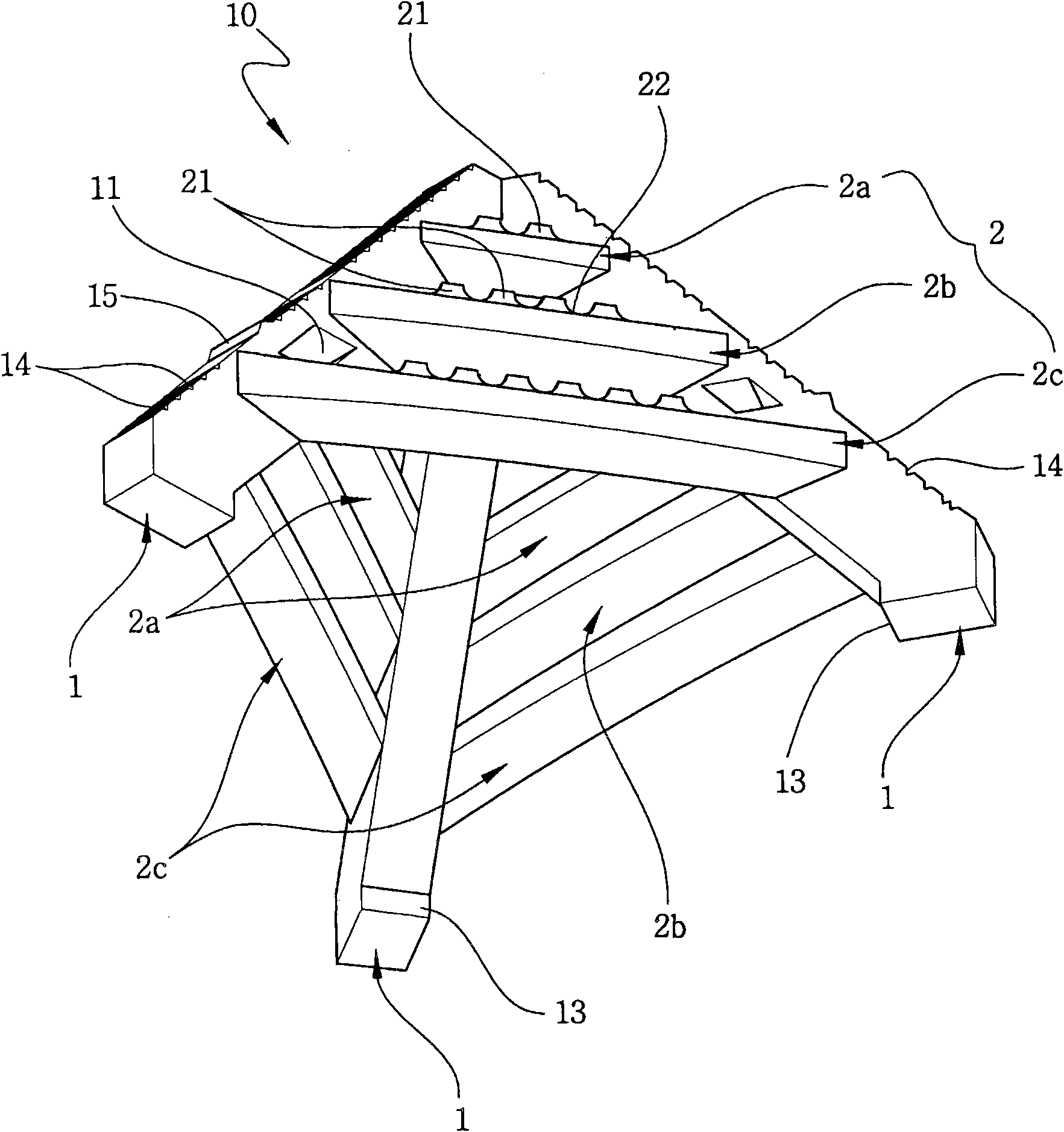 Tripod-type artificial reef for a seaweed forest