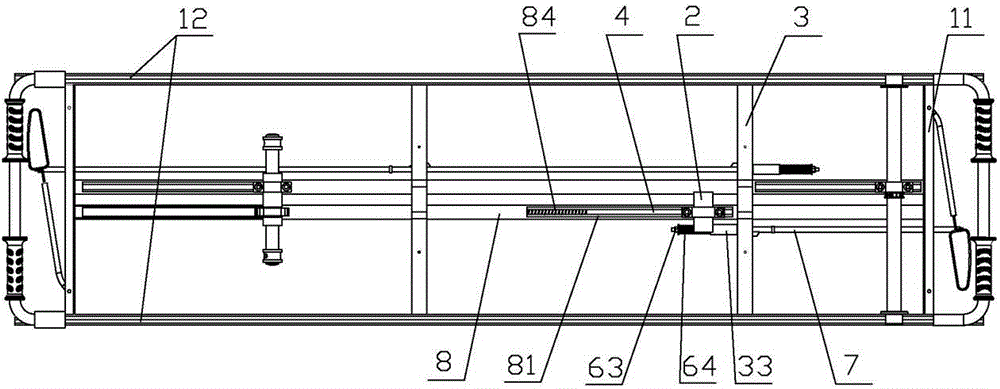 Support leg gear locking device in getting-on stretcher