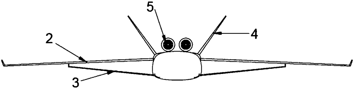 Pneumatic layout of forward swept wing wide-body high subsonic aircraft adopting leading edge support wings