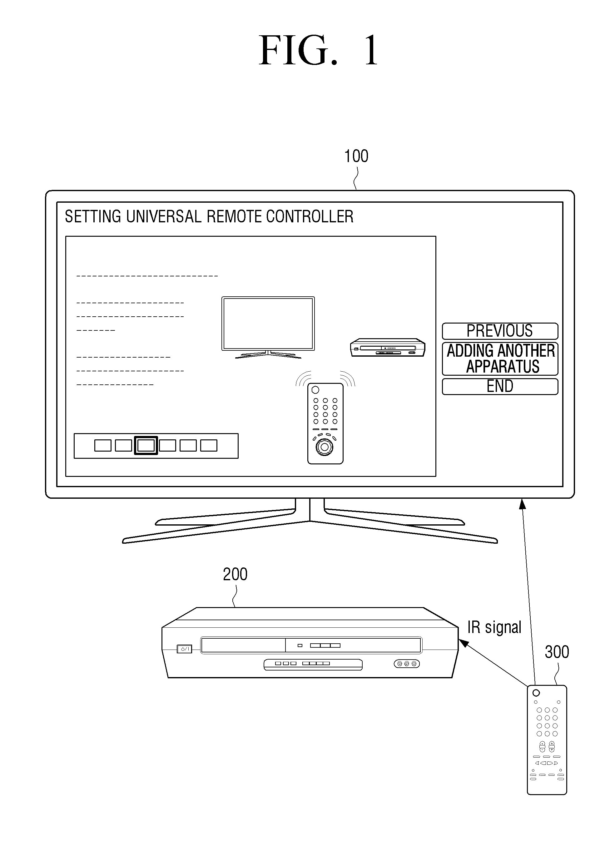 Display apparatus for setting universal remote controller, method thereof, universal remote controller and setting method thereof