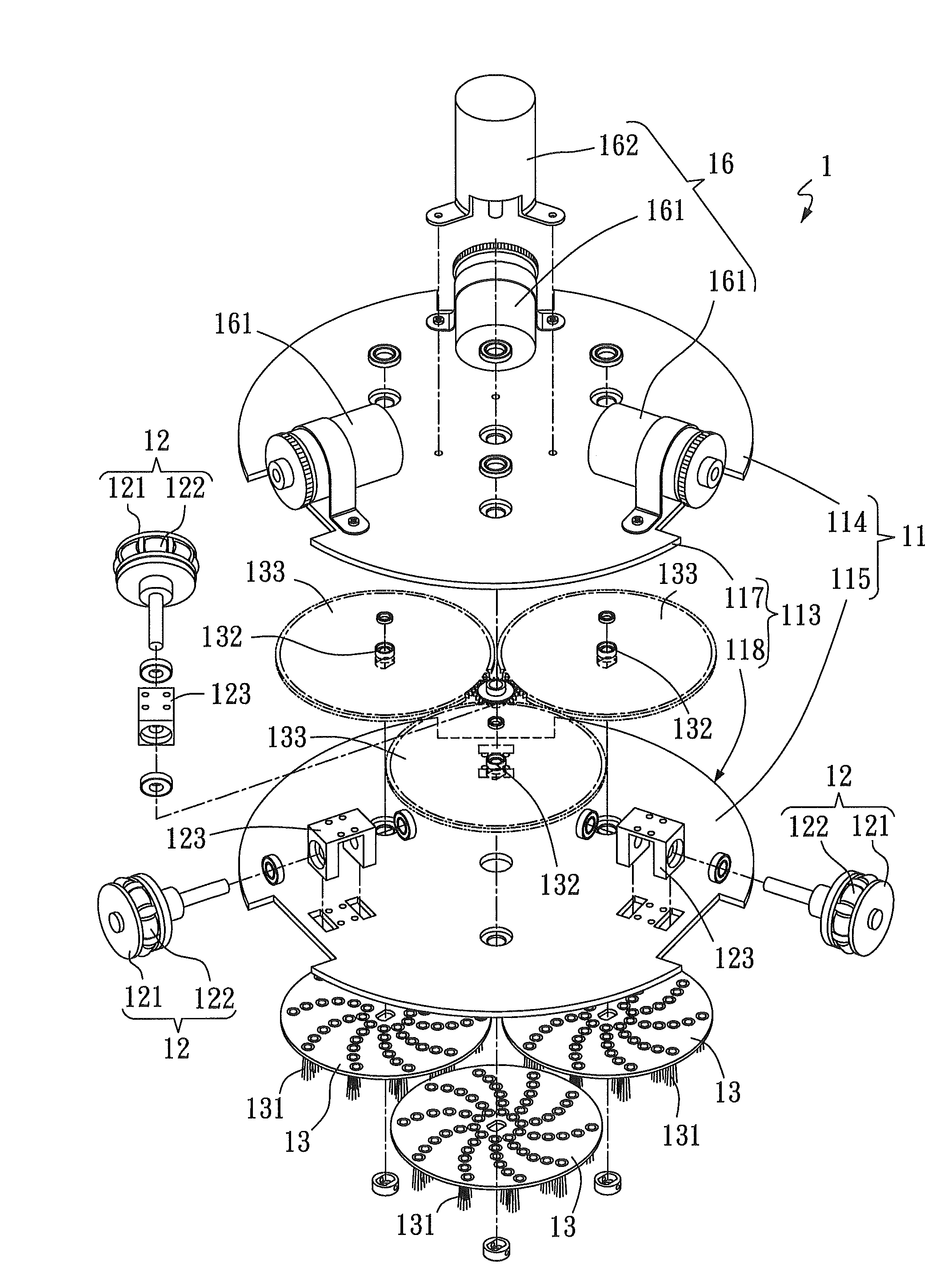 Floor washing robot