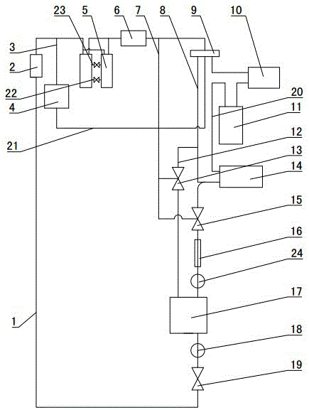 Air conditioner oil returning device