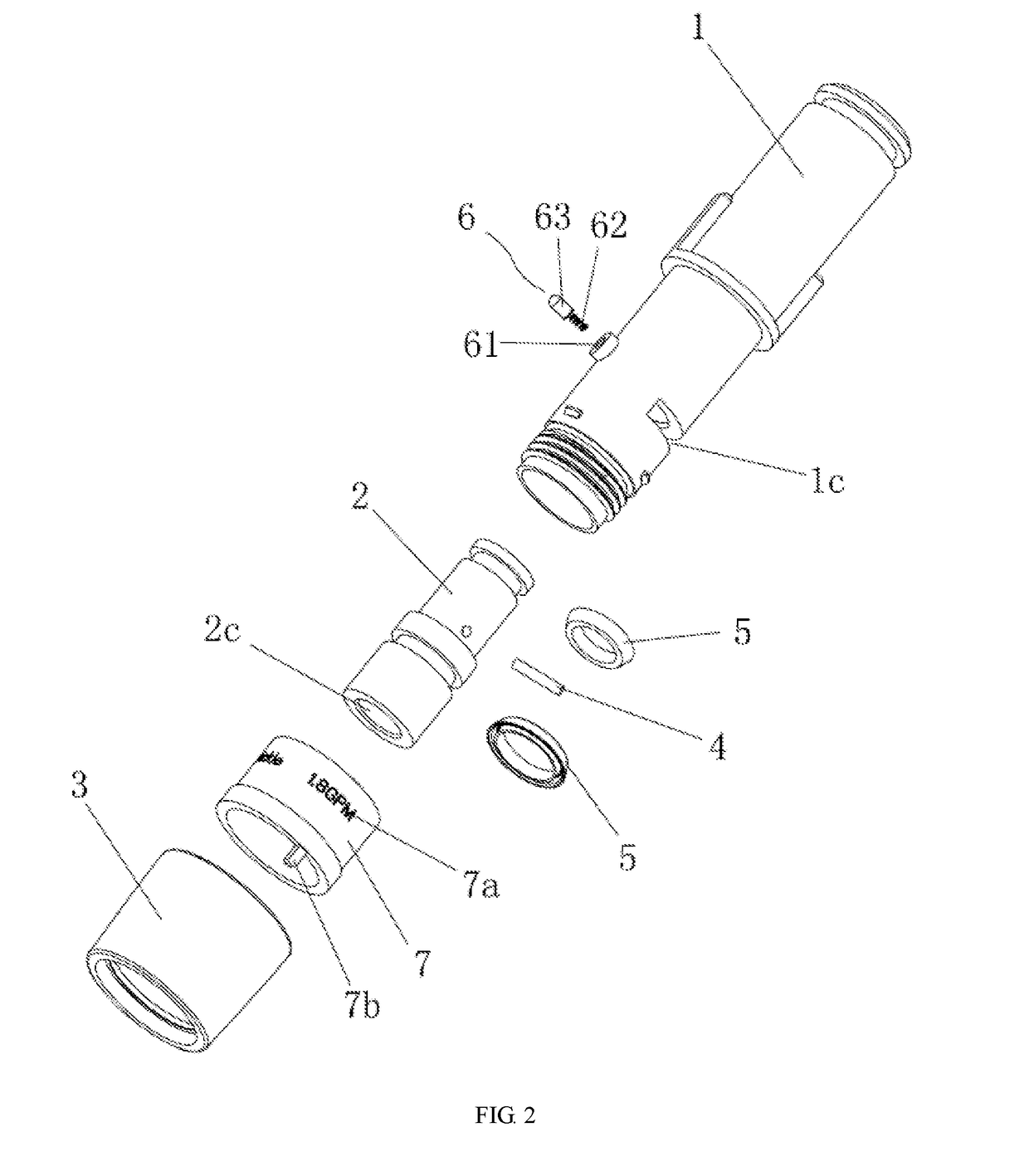 Flow control component and shower