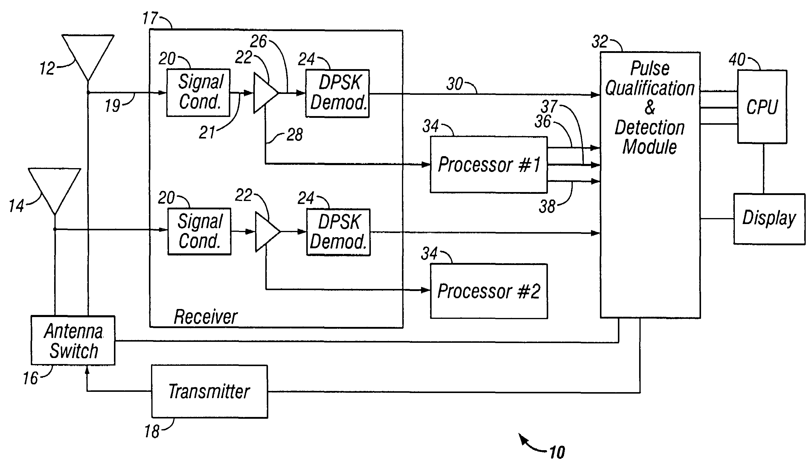 Device and method for SPR detection in a Mode-S transponder