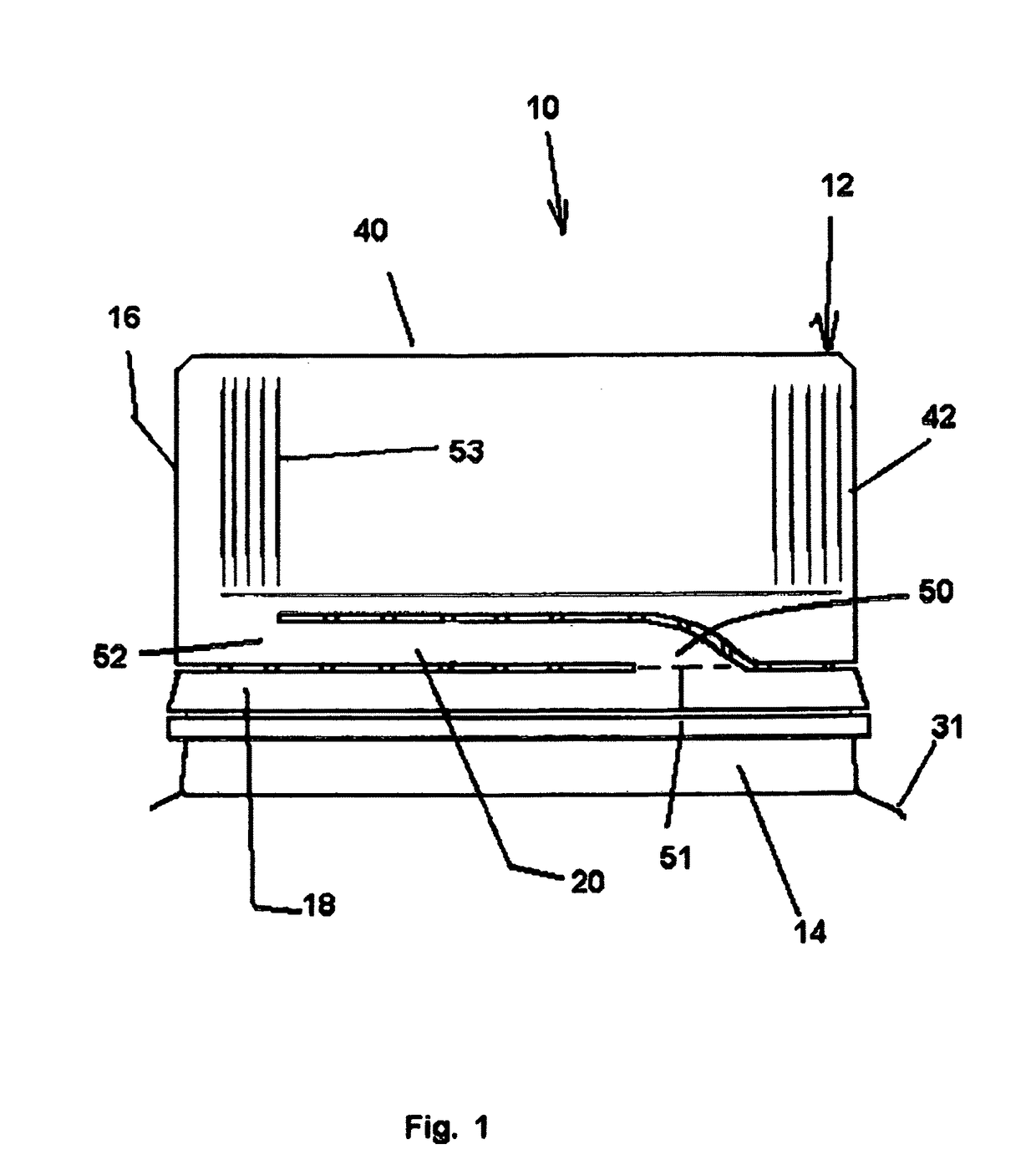 Closure with spring loaded tether docking