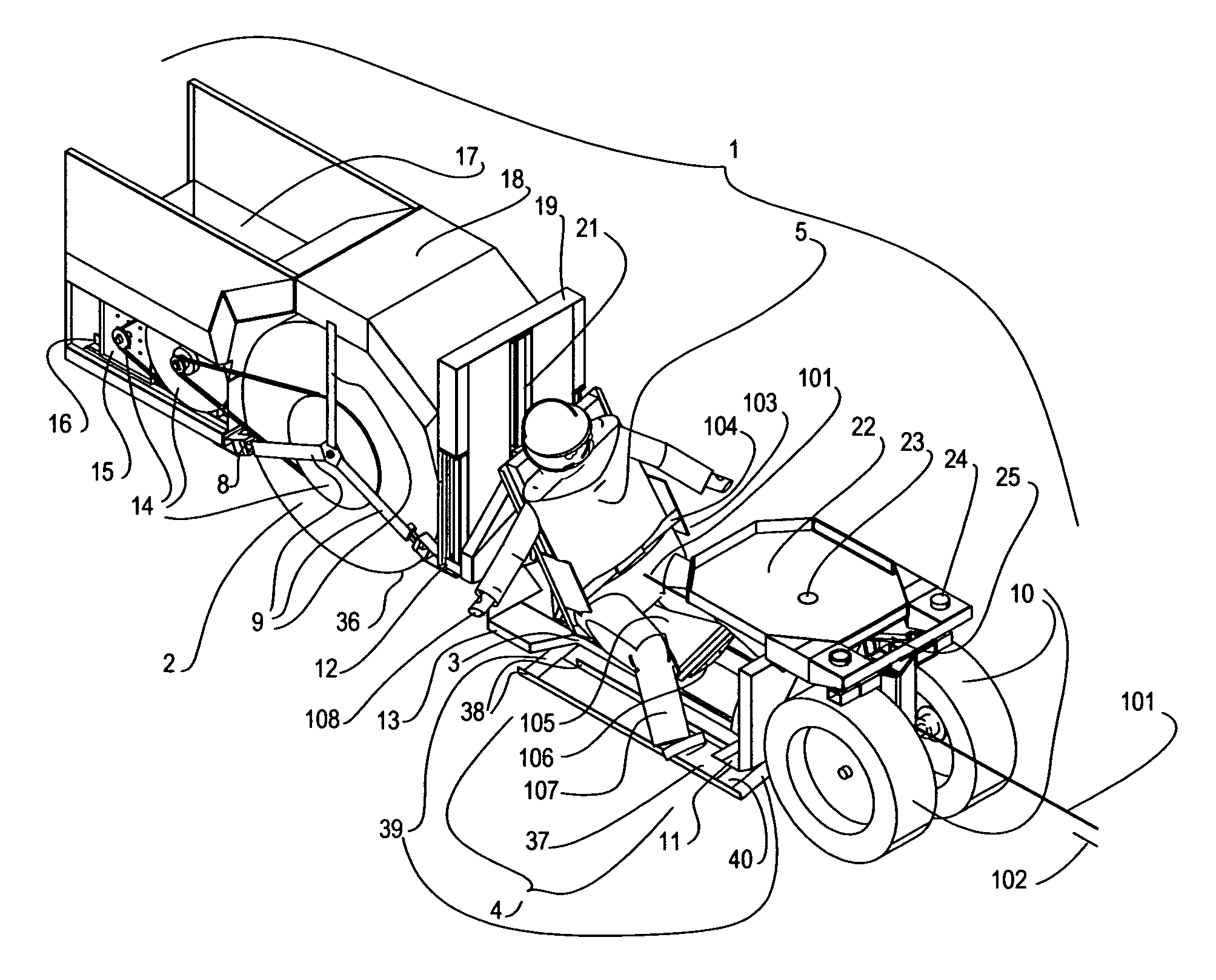 Field work vehicle with seat apparatus