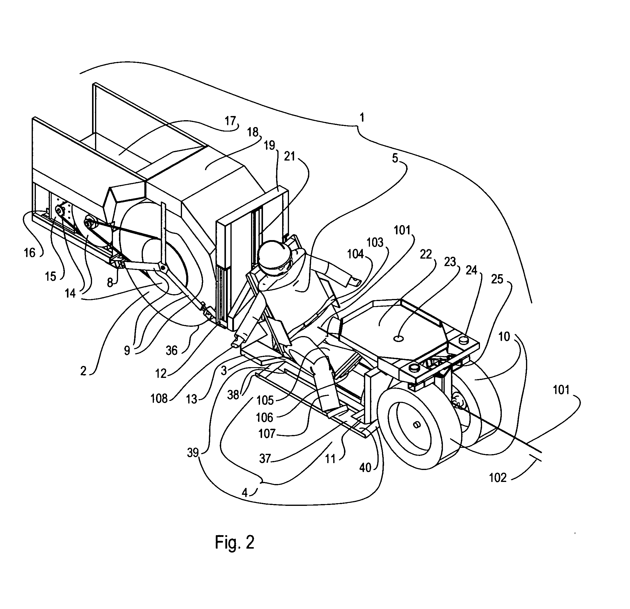 Field work vehicle with seat apparatus