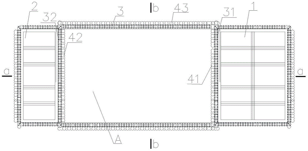 Underground space construction method and supporting structure