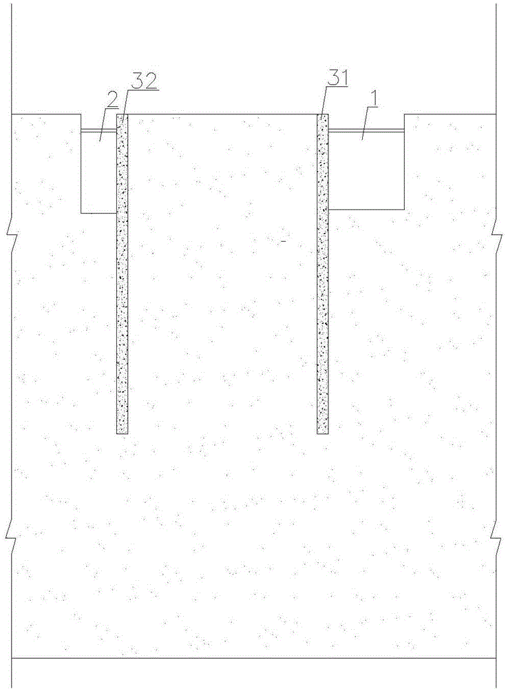 Underground space construction method and supporting structure