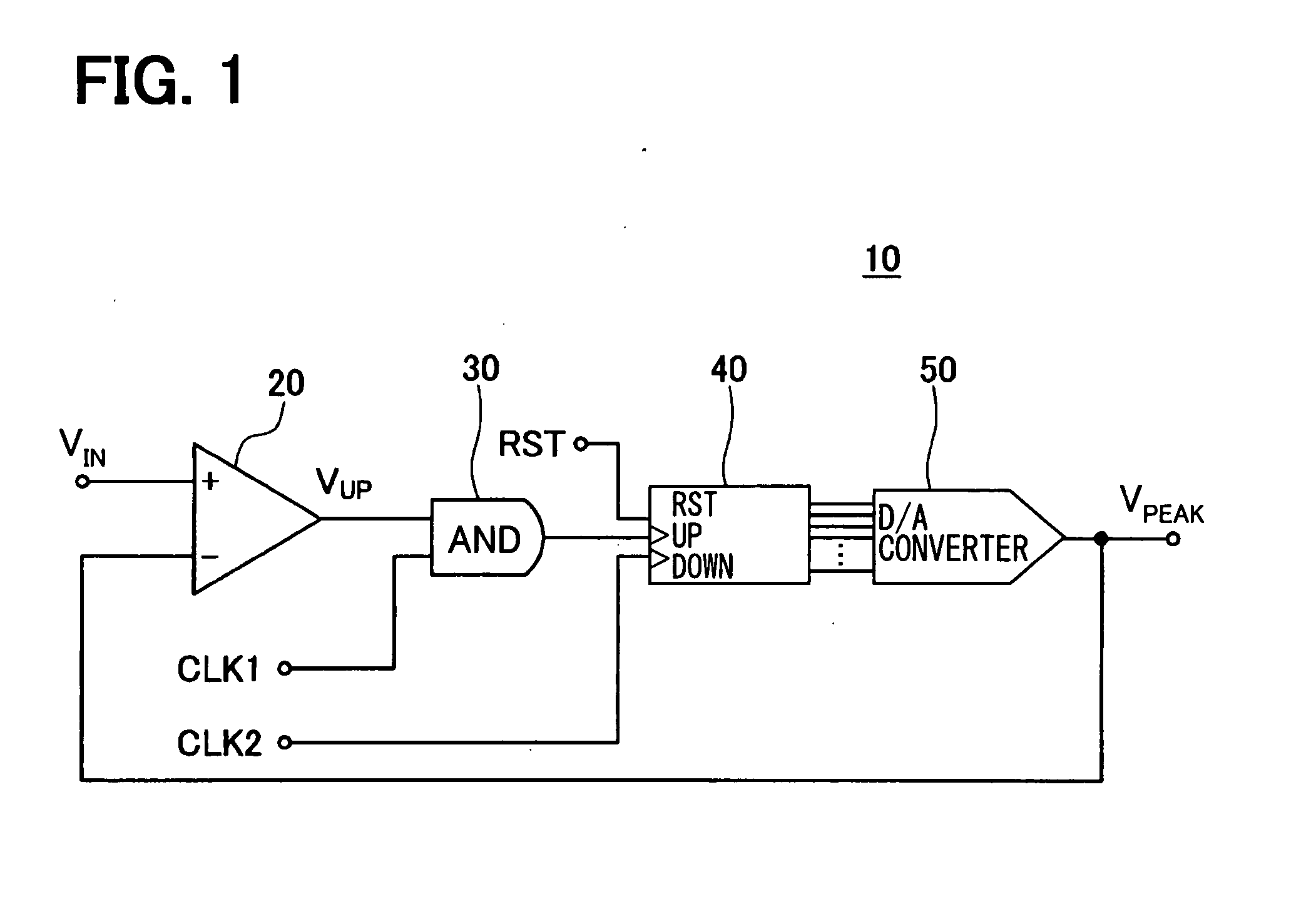 Peak voltage detector circuit and binarizing circuit including the same circuit