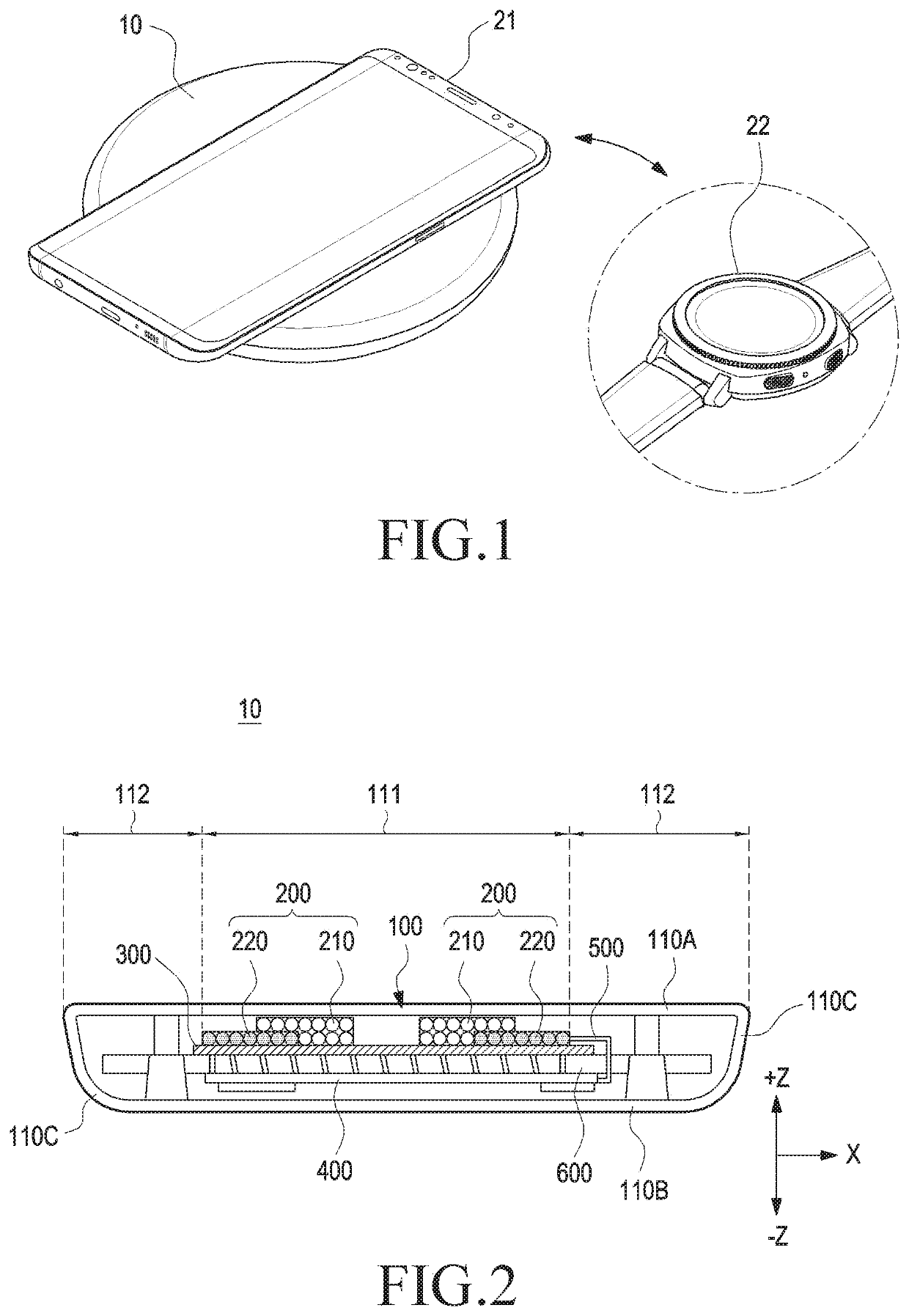 Stacked coil structure and electronic device including the same