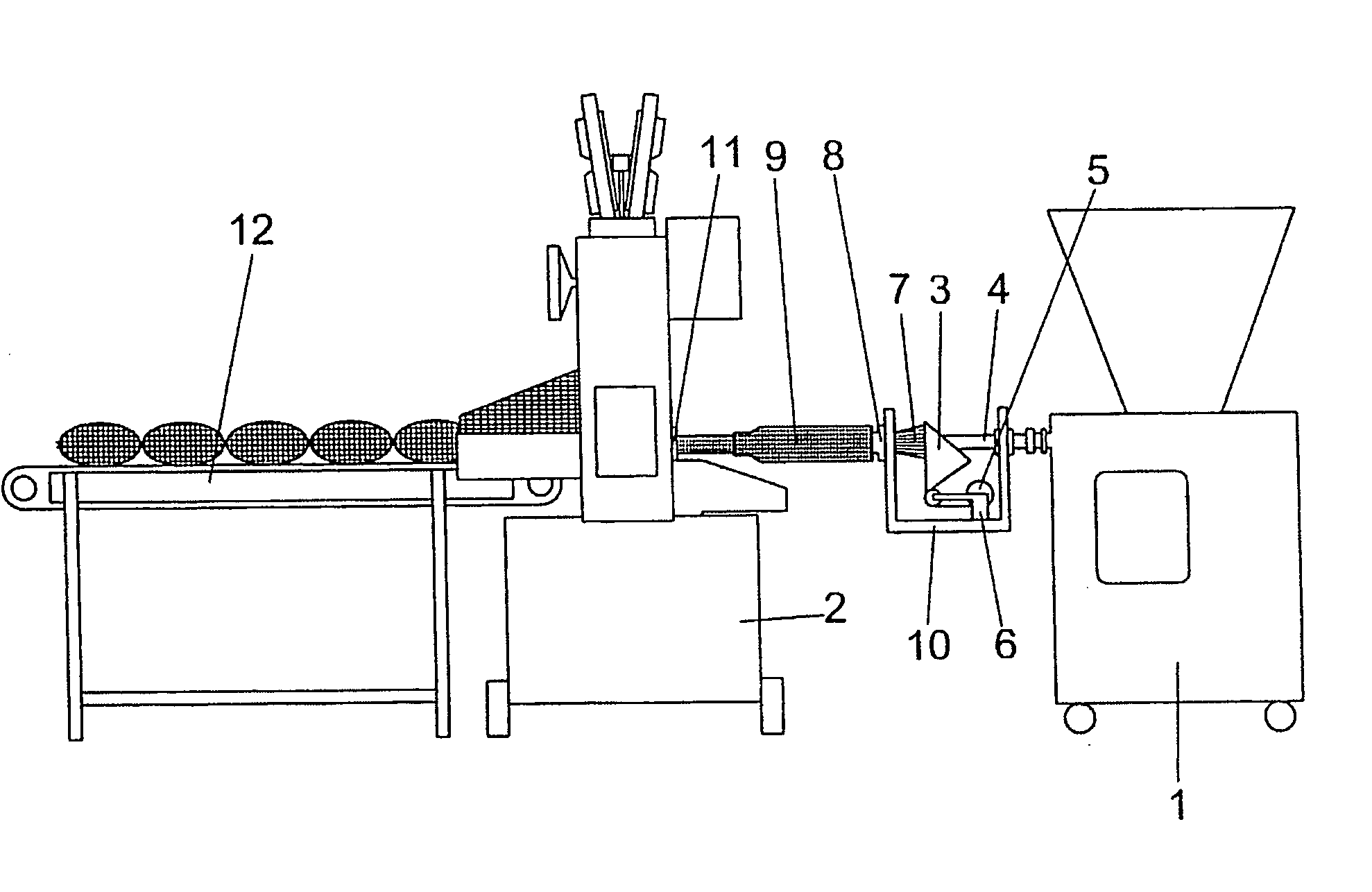 Method and apparatus for the automatic stuffing of meat products into a double casing comprising a sheet and a net