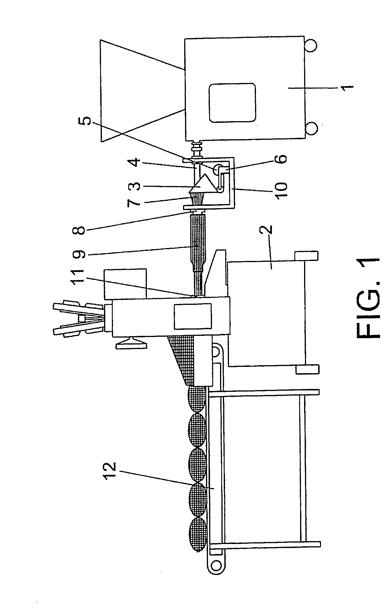 Method and apparatus for the automatic stuffing of meat products into a double casing comprising a sheet and a net