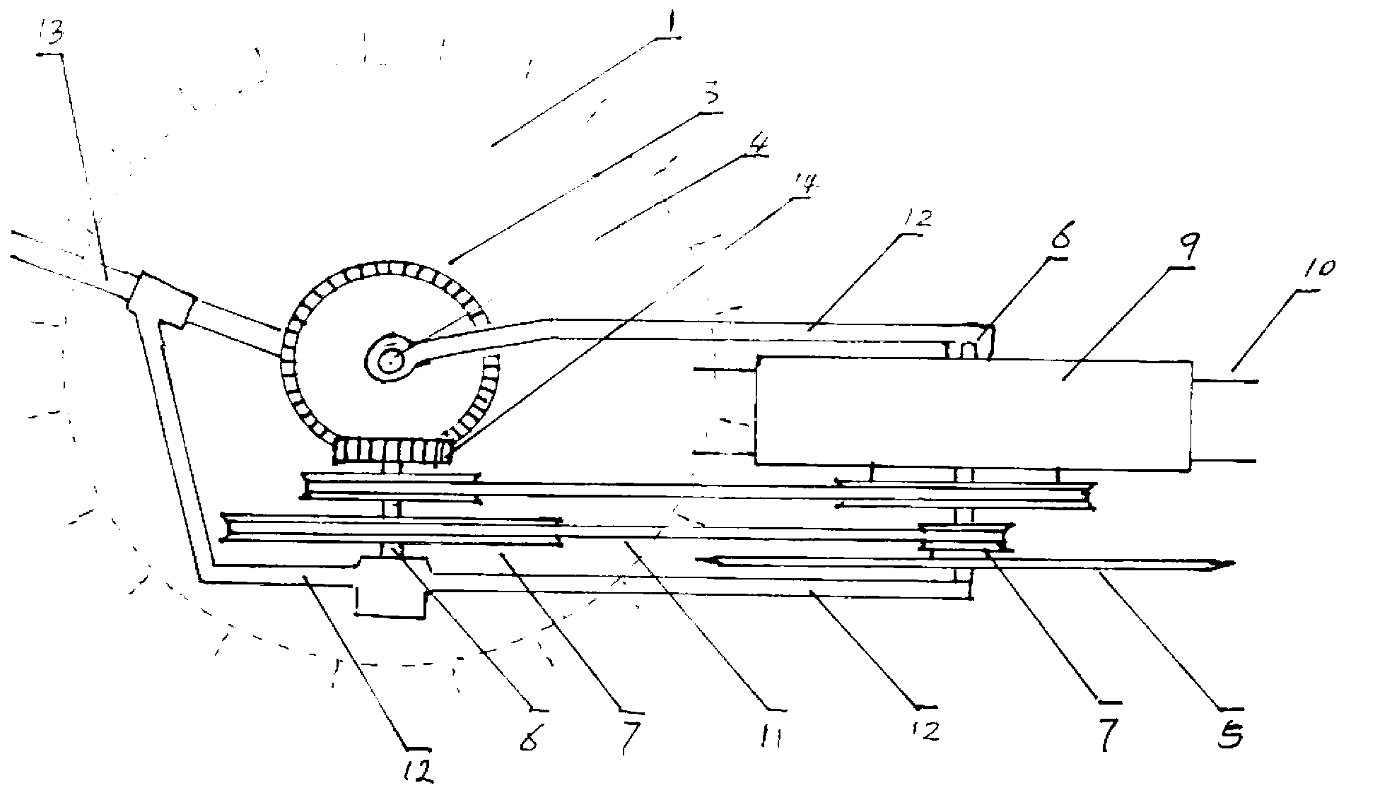 Manual standing grain reaping machine