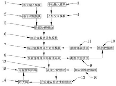 Patient diagnosis and treatment suggestion automatic generation system based on neural network algorithm