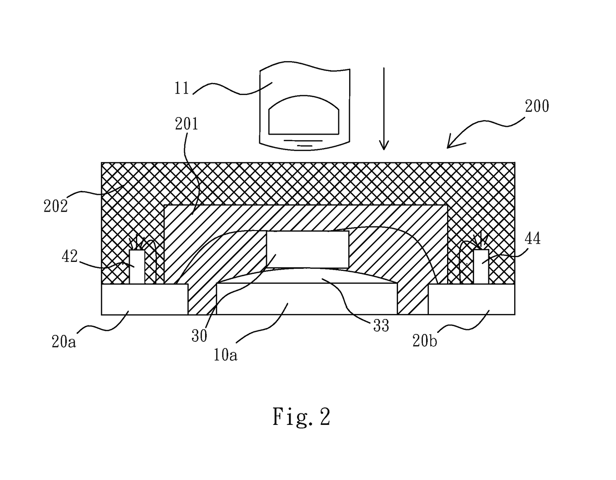 Optical fingerprint recognition sensor package