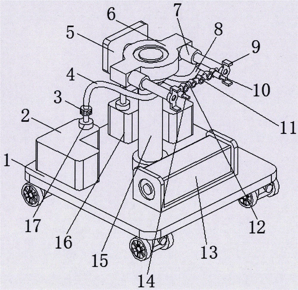 Posterior cranial distraction and drainage device used in neurosurgery department