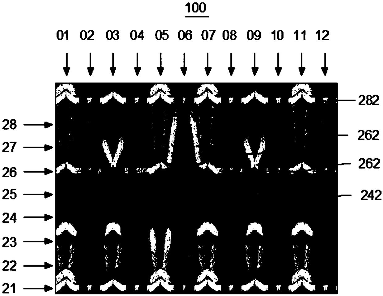 Knitting method, knitting structure, knitting fabric and clothing