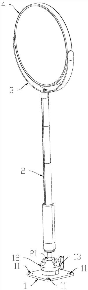 Telescopic rotary universal adjusting mirror