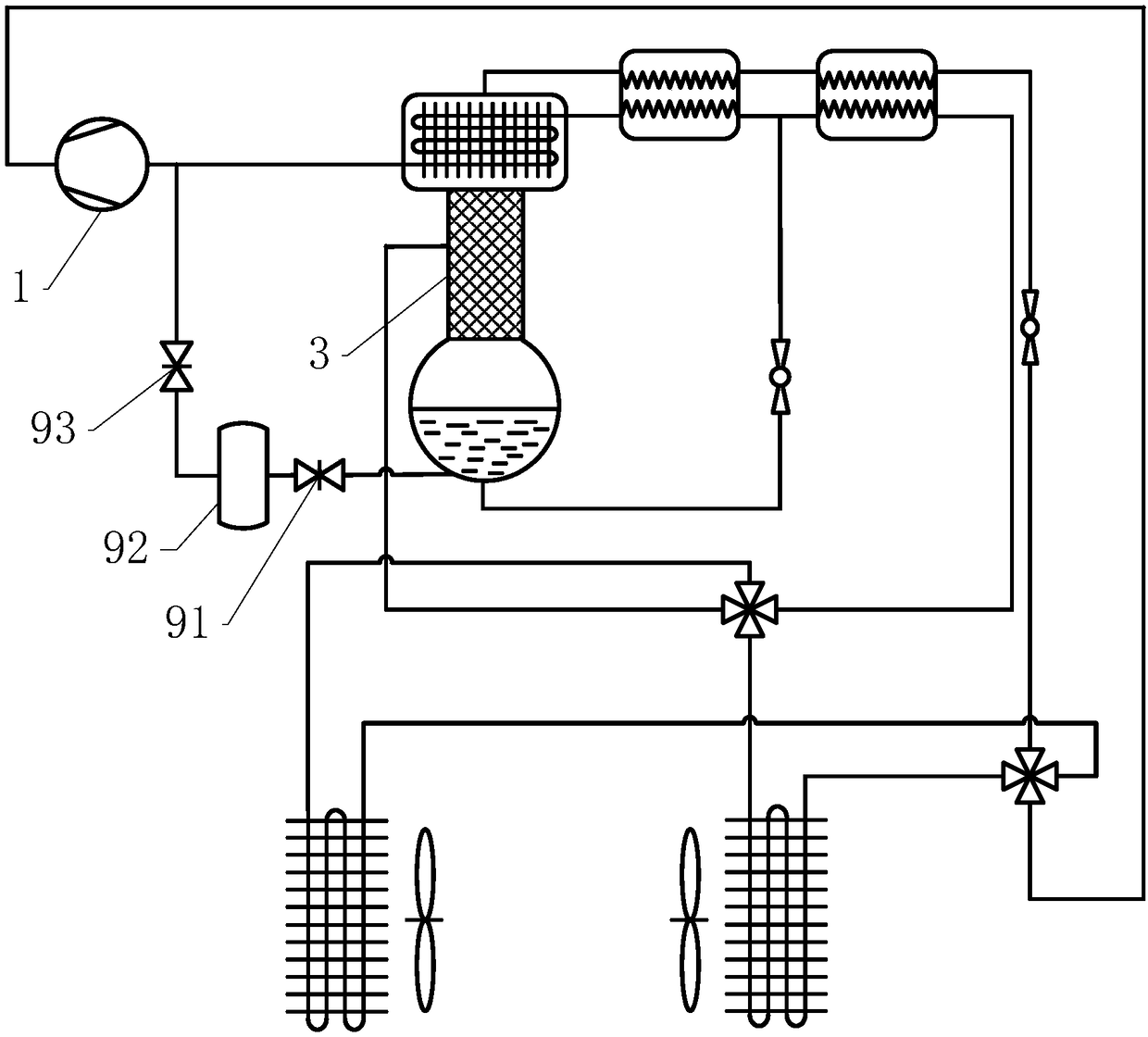 Bidirectional auto-cascade heat pump system