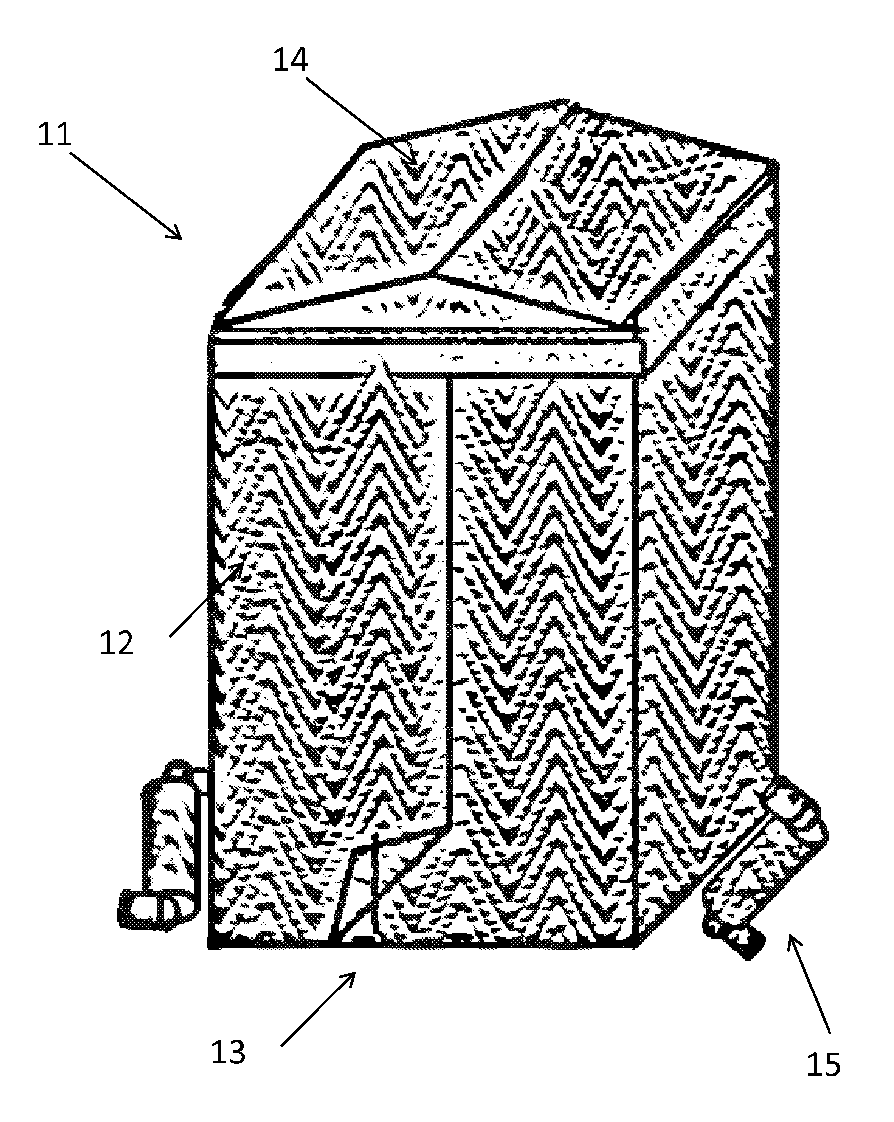 Mobile soundproof enclosure with changeable room geometry and optional ventilation noise cancelling device