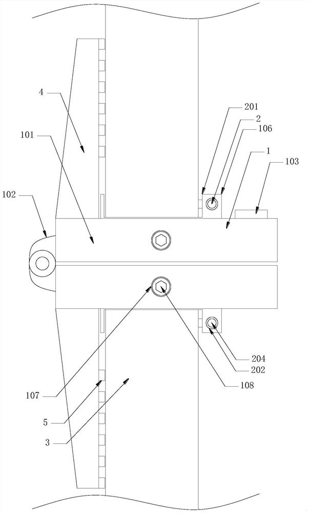 Civil engineering connecting device facilitating formwork installation