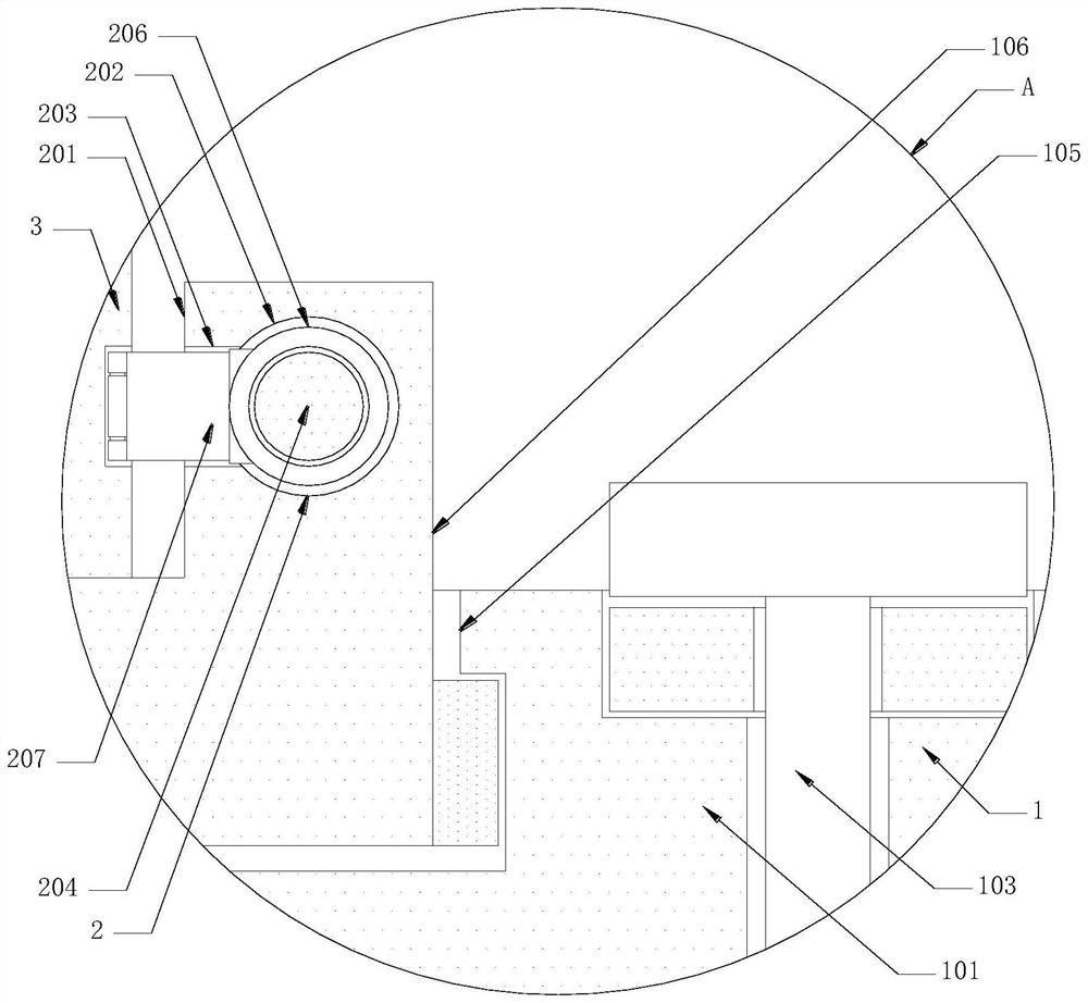 Civil engineering connecting device facilitating formwork installation