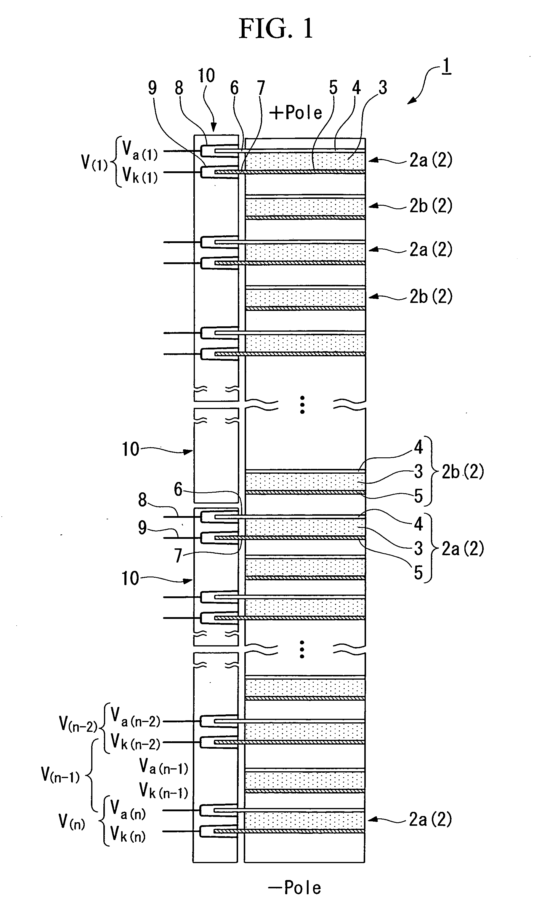 Connecting structure to cell of voltage detecting connector and fuel cell