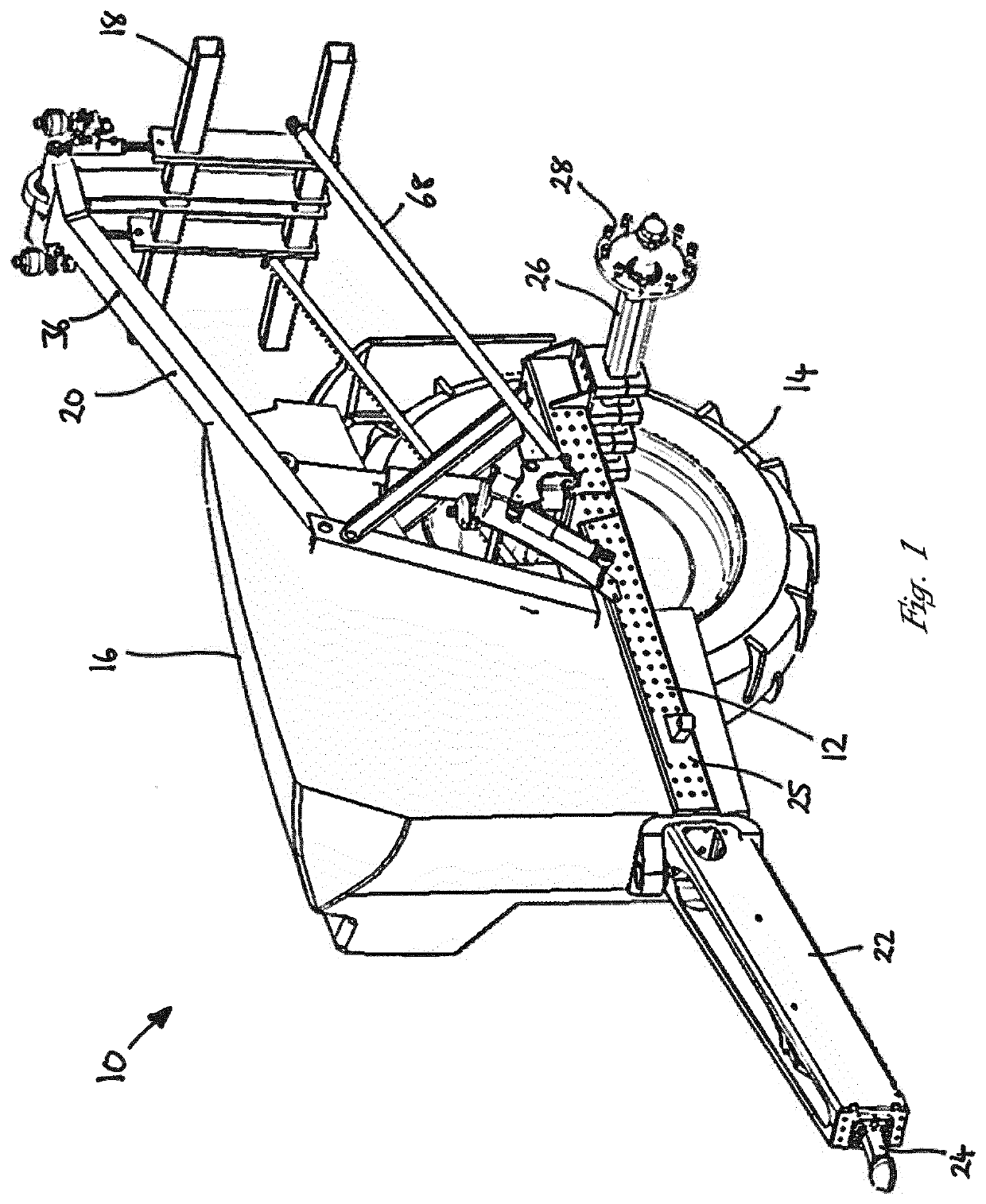 Sprayer boom suspension assembly