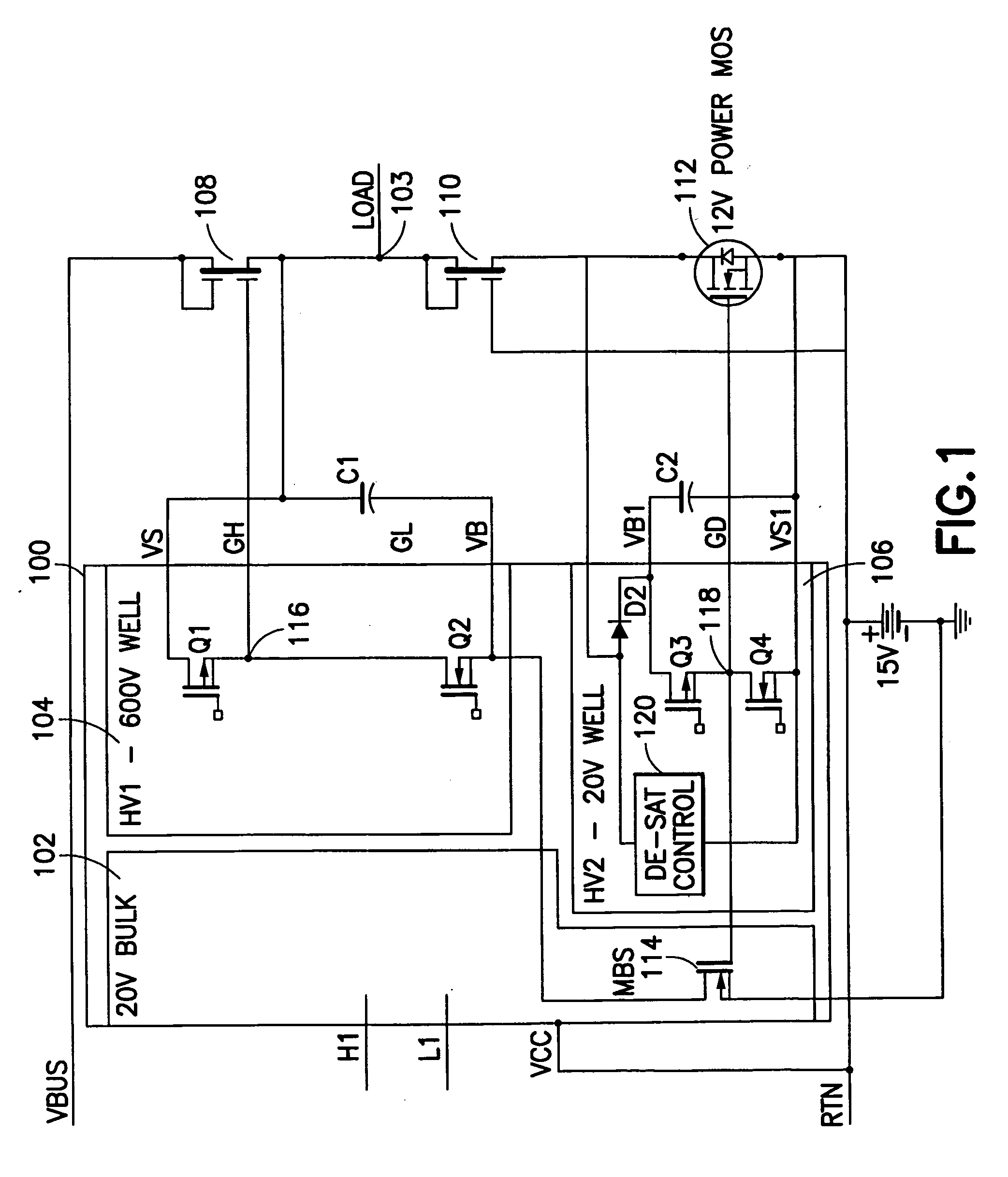 Driving circuit for use with high voltage bidirectional semiconductor switches