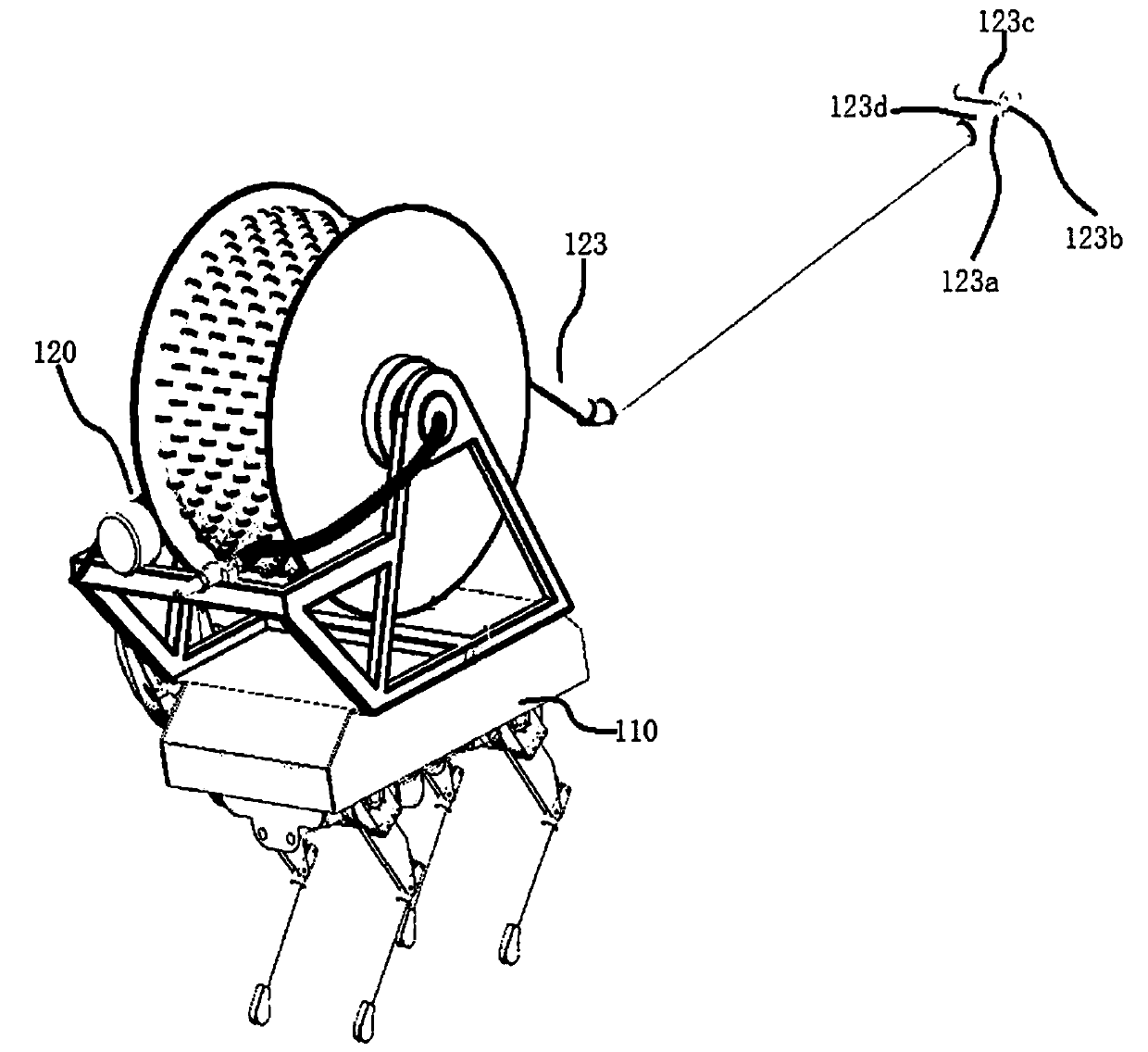 Foot-shaped reconnaissance fire-fighting rescue robot system and method