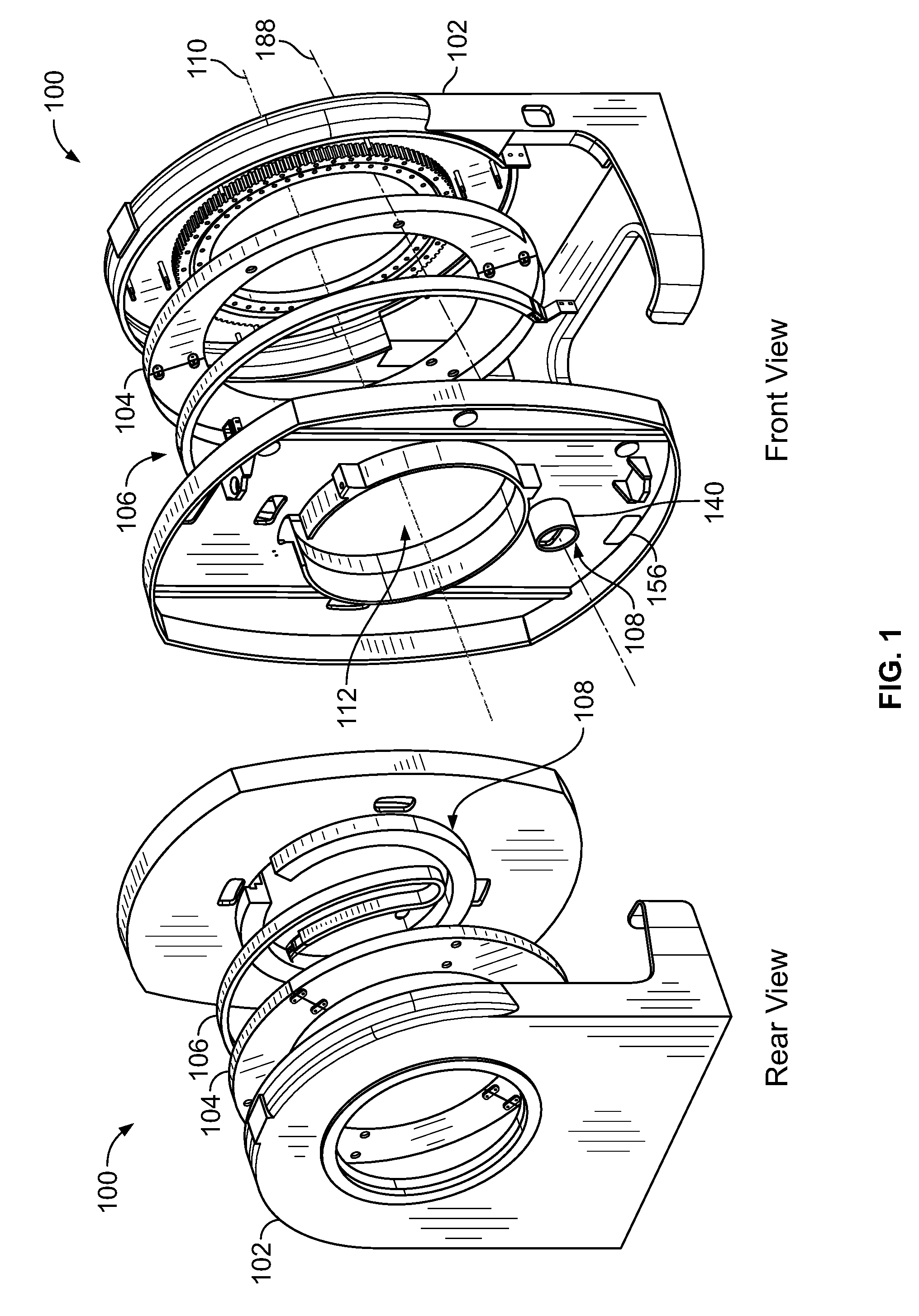 Apparatus and method for identifying the absolute rotation of a rotating imaging system