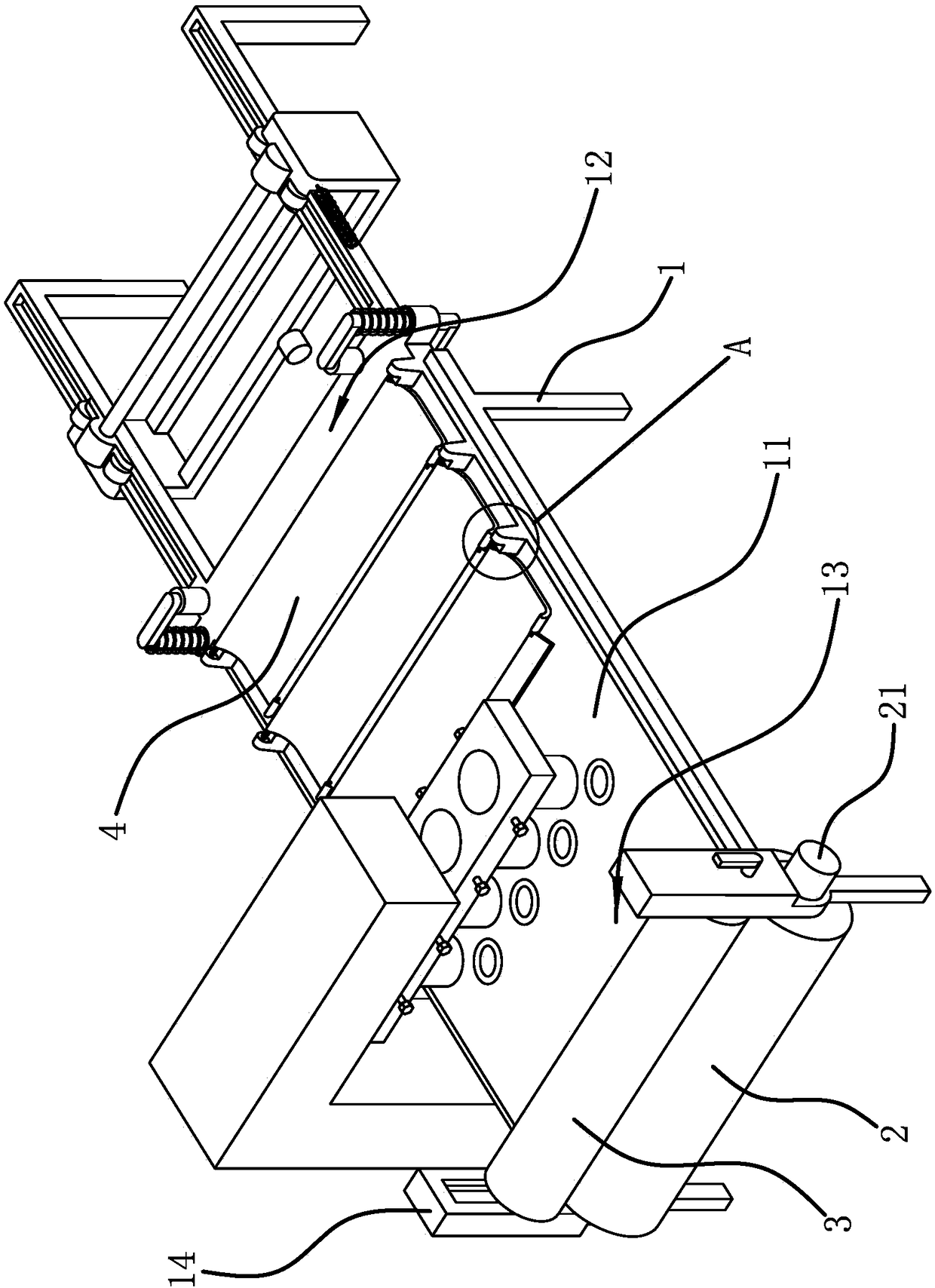 A feeding mechanism of a stamping machine