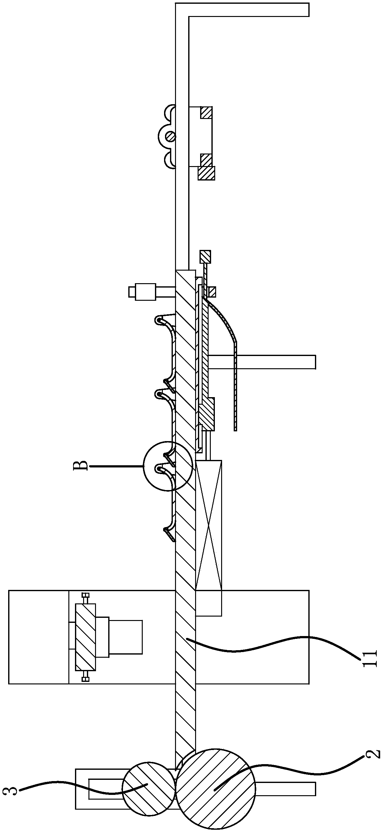 A feeding mechanism of a stamping machine