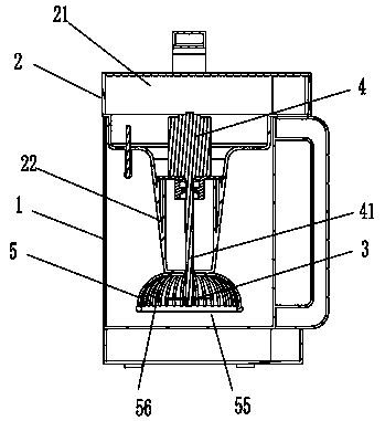 Soybean milk machine with small-space crushing cover