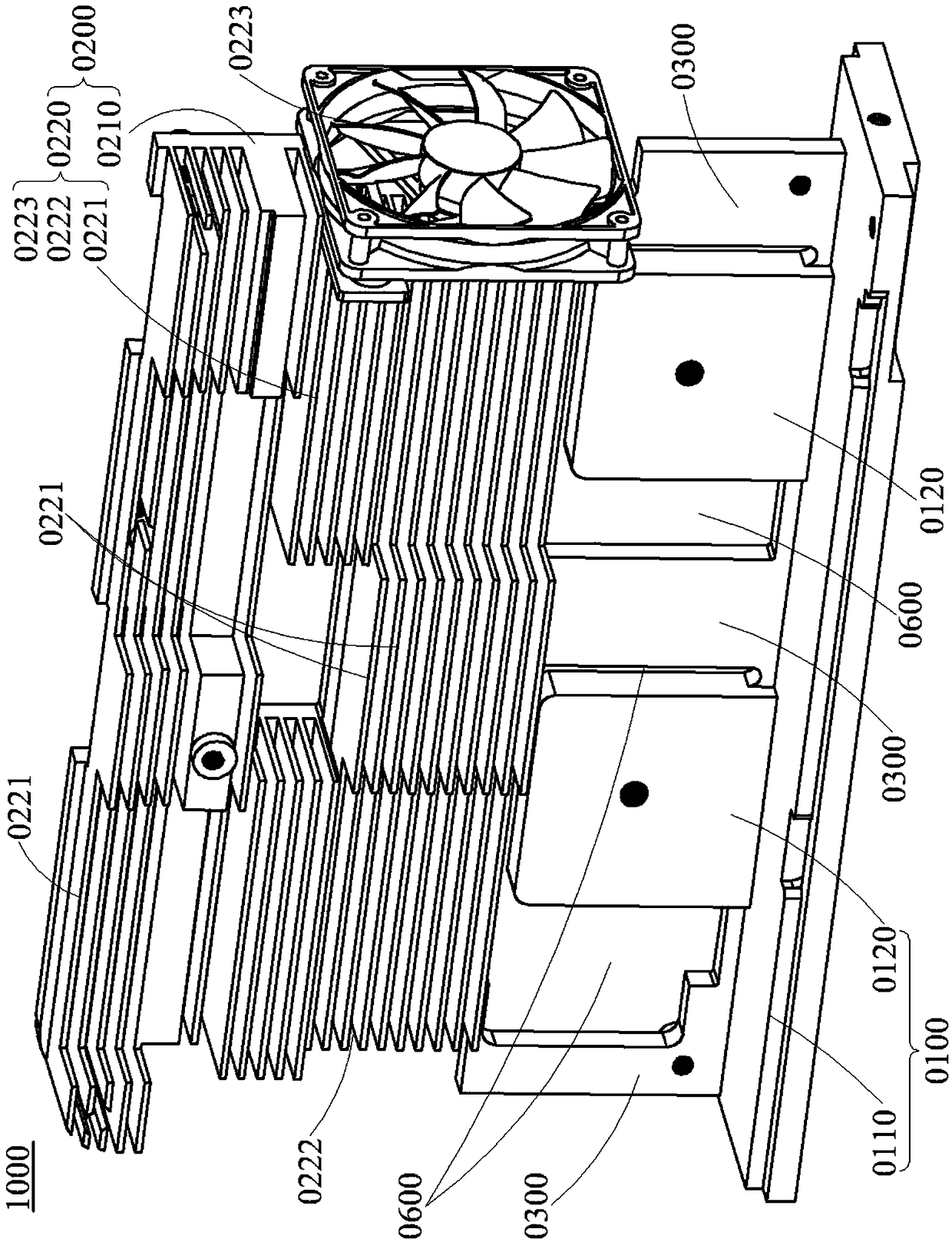 Integrated radiator having temperature gradient