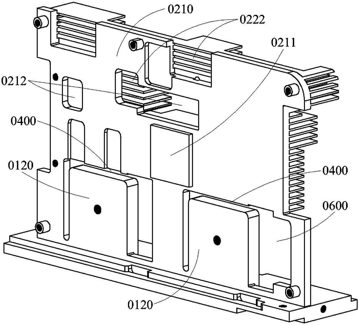 Integrated radiator having temperature gradient