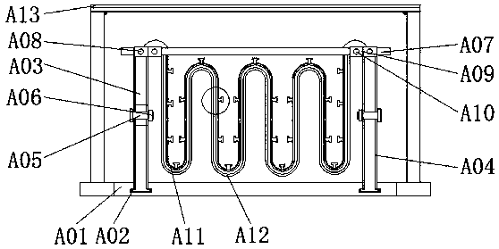 A drying device for garment fabric production