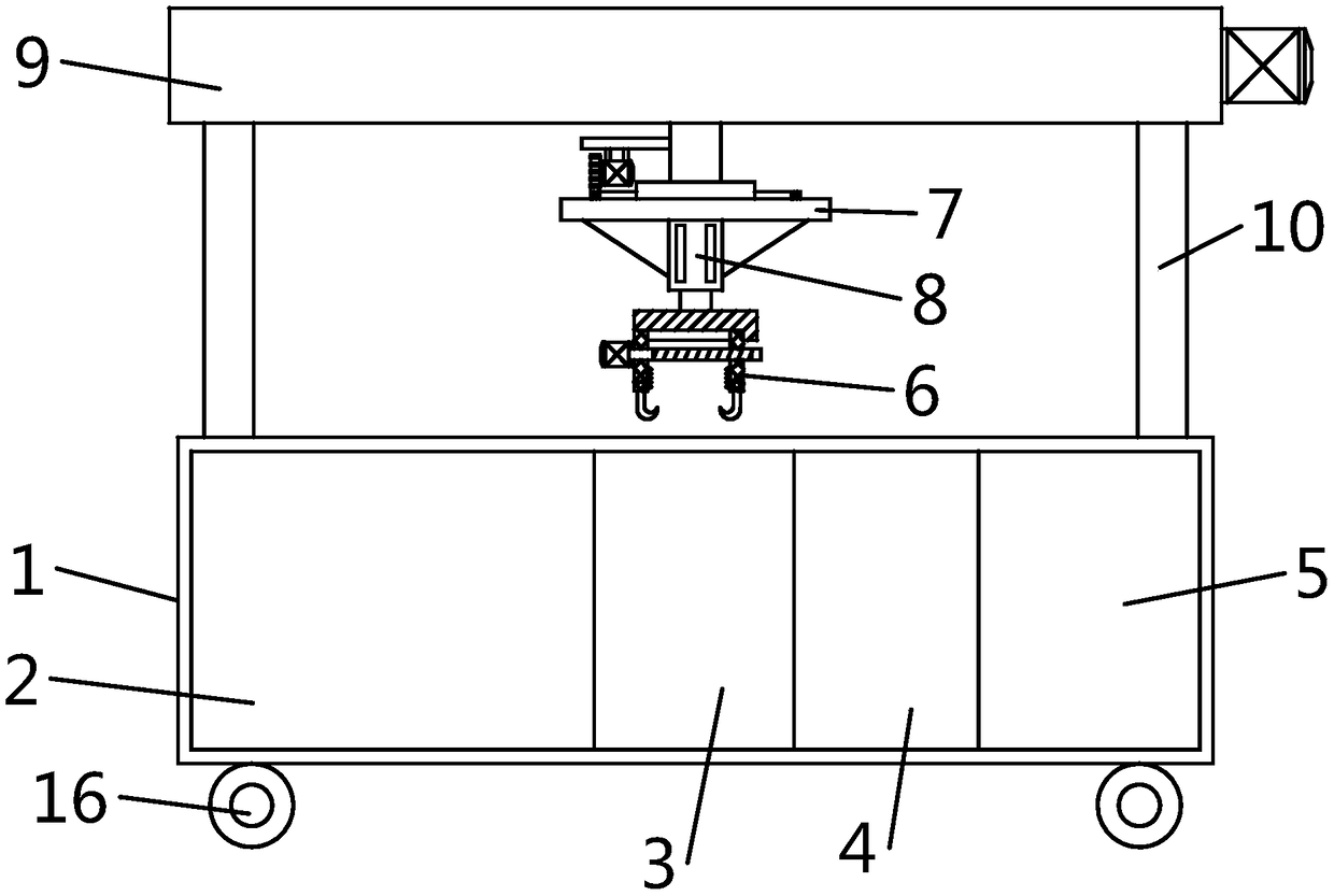 Moving type construction site waste classifying and screening device