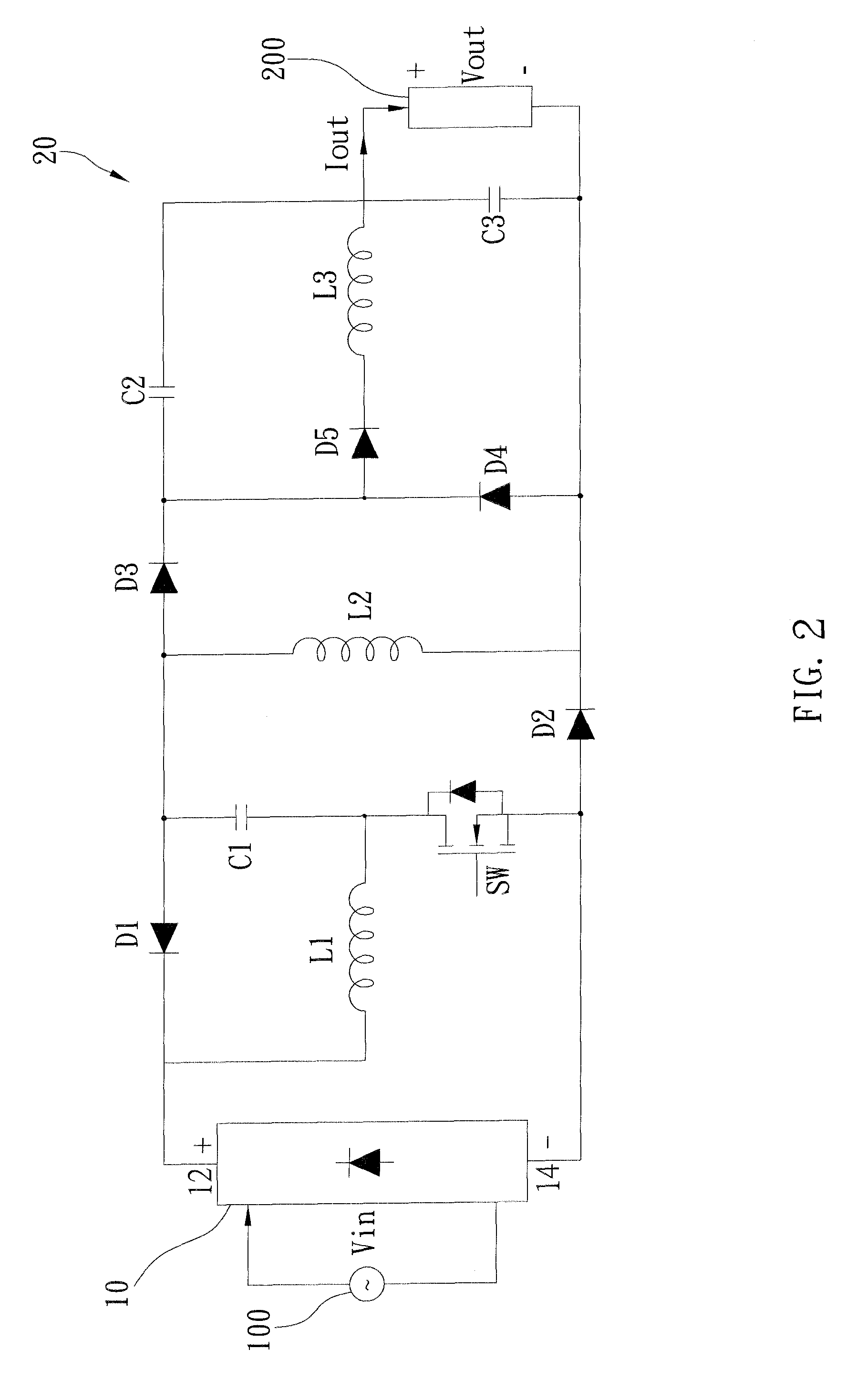 AC/DC converter and method of correcting power factor