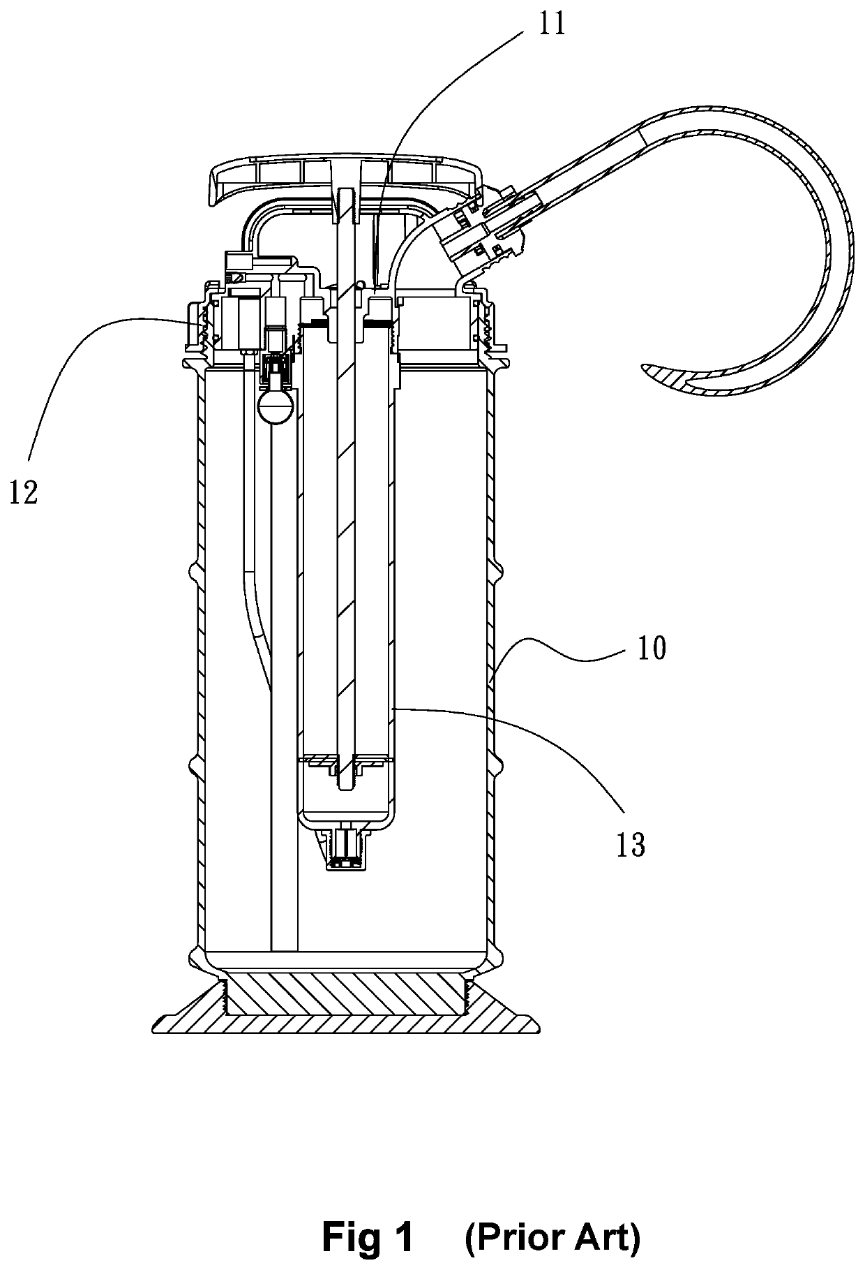 Hand-depressing vacuum pumping device