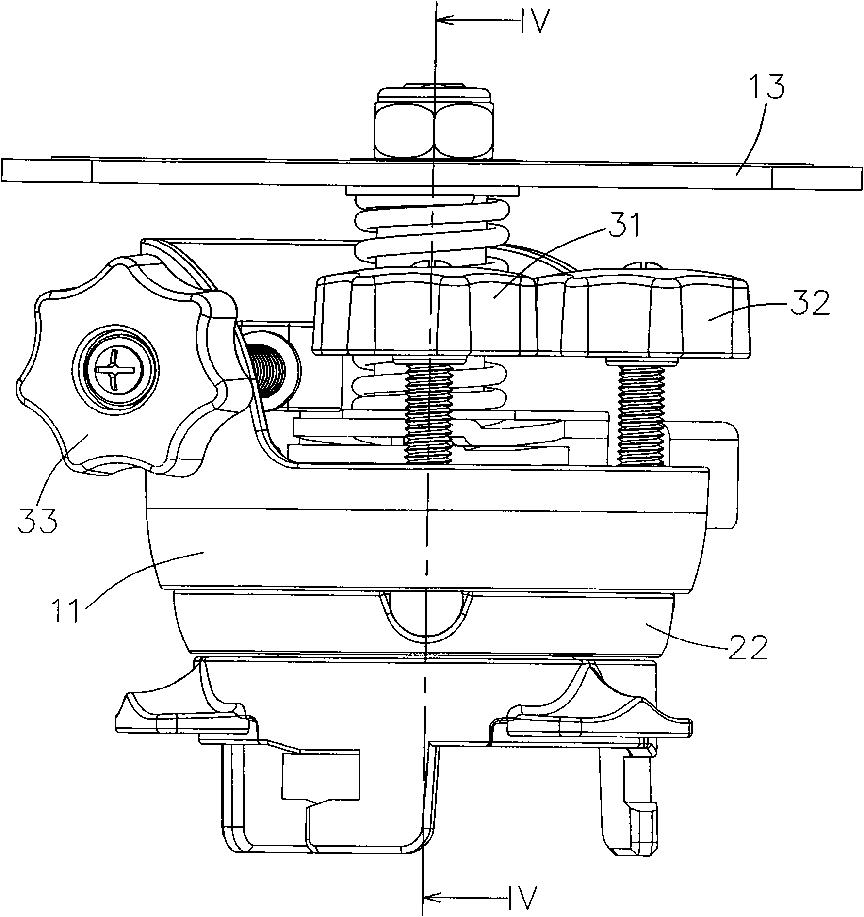 Bearing device capable of fine-turning rotating angle and inclination