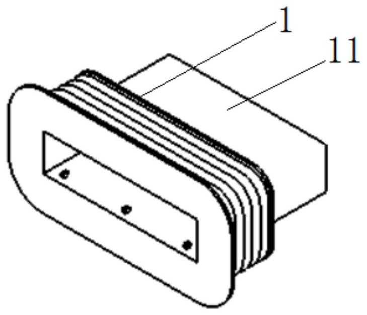 Cake type solid insulation high-frequency transformer based on 3D printing