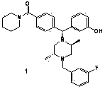 Diaryl methyl piperazine compounds containing saturated nitrogen heterocyclic amide and application thereof