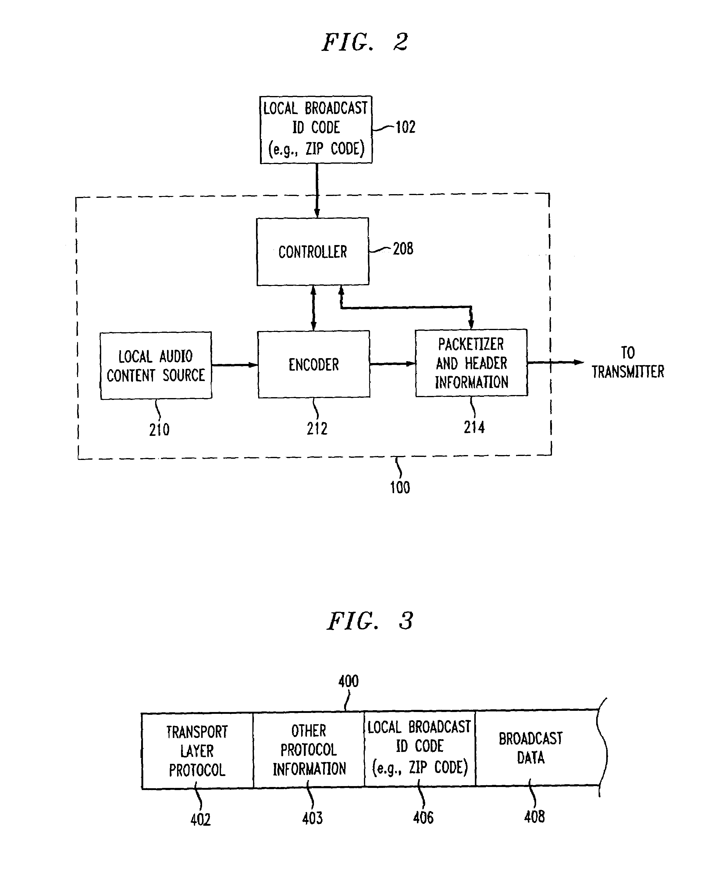 Digital audio broadcast system with local information